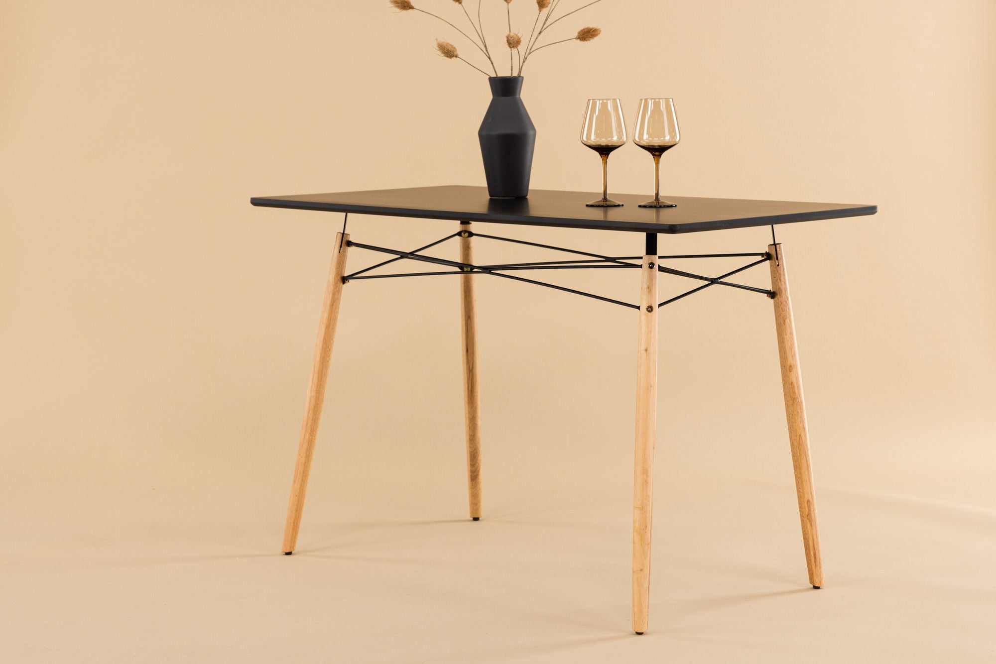 Esstisch Danburi Rechteckig 120*60cm - Schwarz-Esstisch Rechteckig-Venture Home-le canapé