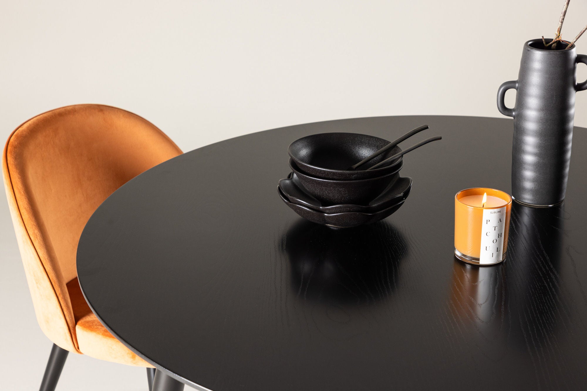 Esstisch Dipp Ø115cm - Schwarz-Esstische Rund-Venture Home-le canapé