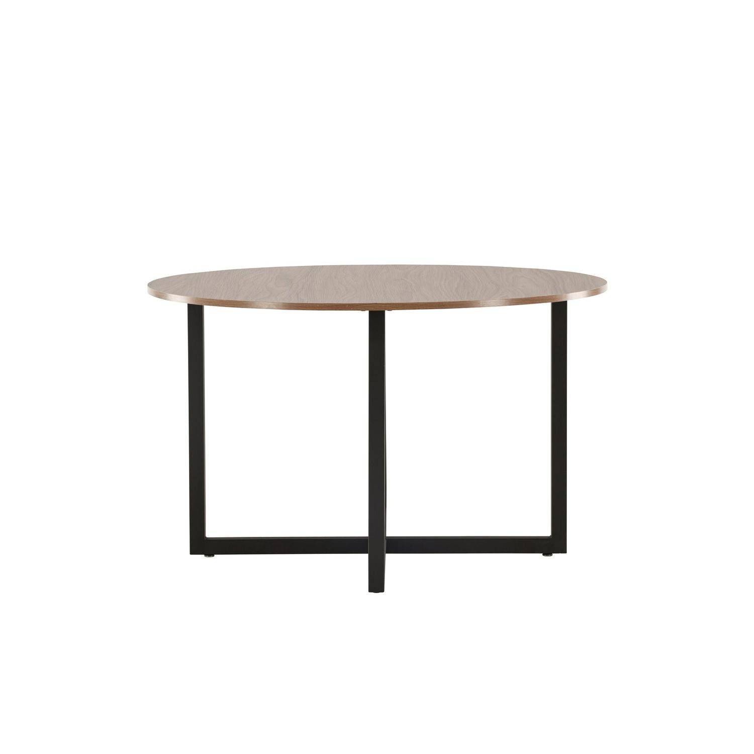 Esstisch Durango Ø120 cm - Walnuss/Schwarz-Esstisch Rund-Venture Home-le canapé