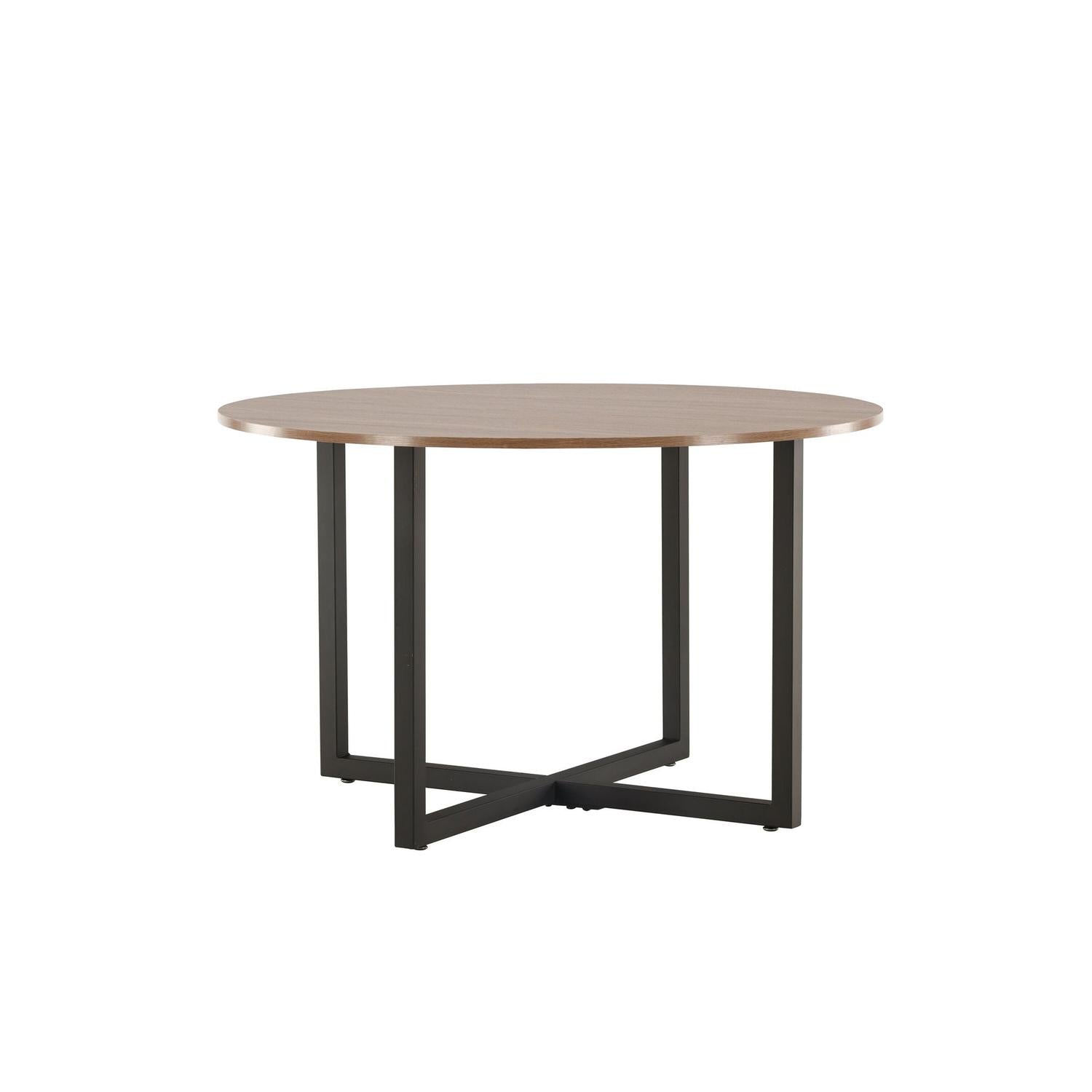 Esstisch Durango Ø120 cm - Walnuss/Schwarz-Esstisch Rund-Venture Home-le canapé