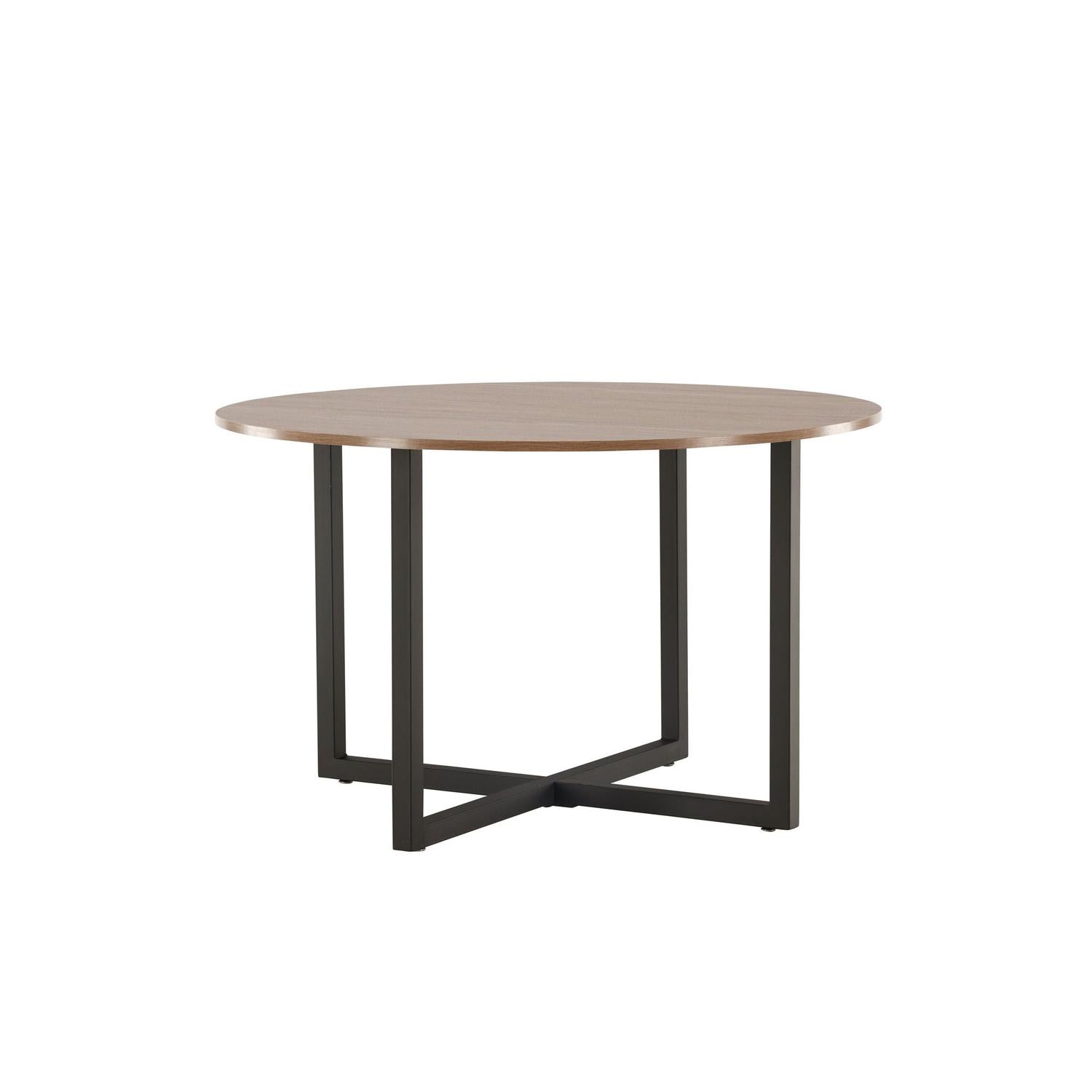 Esstisch Durango Ø120 cm - Walnuss/Schwarz-Esstisch Rund-Venture Home-le canapé