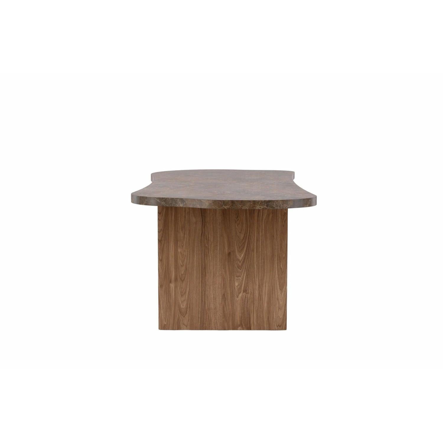 Esstisch Eleonora mit Tischplatte in Marmoroptik 230cm - Braun-Esstische Oval-Vind-le canapé