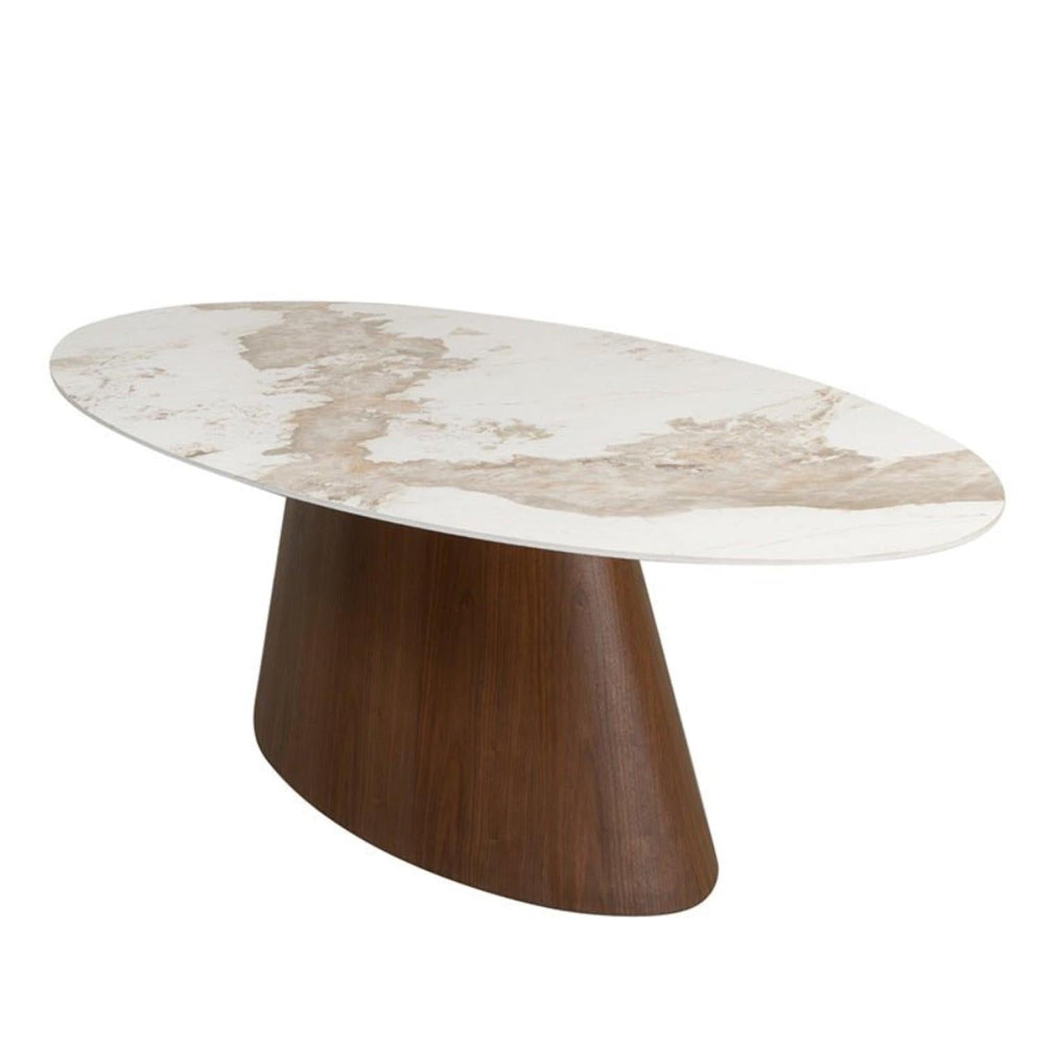 Esstisch Ellipse 220*110cm aus Keramik - Marmor-Esstische Oval-Pole to Pole-le canapé