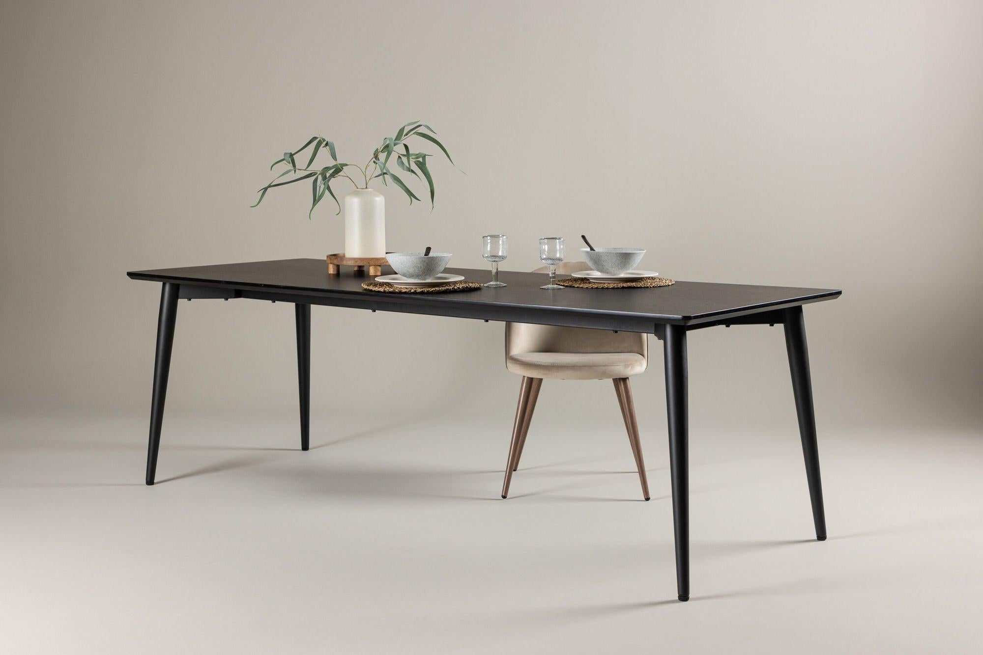 Esstisch Ellis 230*85cm - Schwarz-Esstische Rechteckig-Venture Home-le canapé