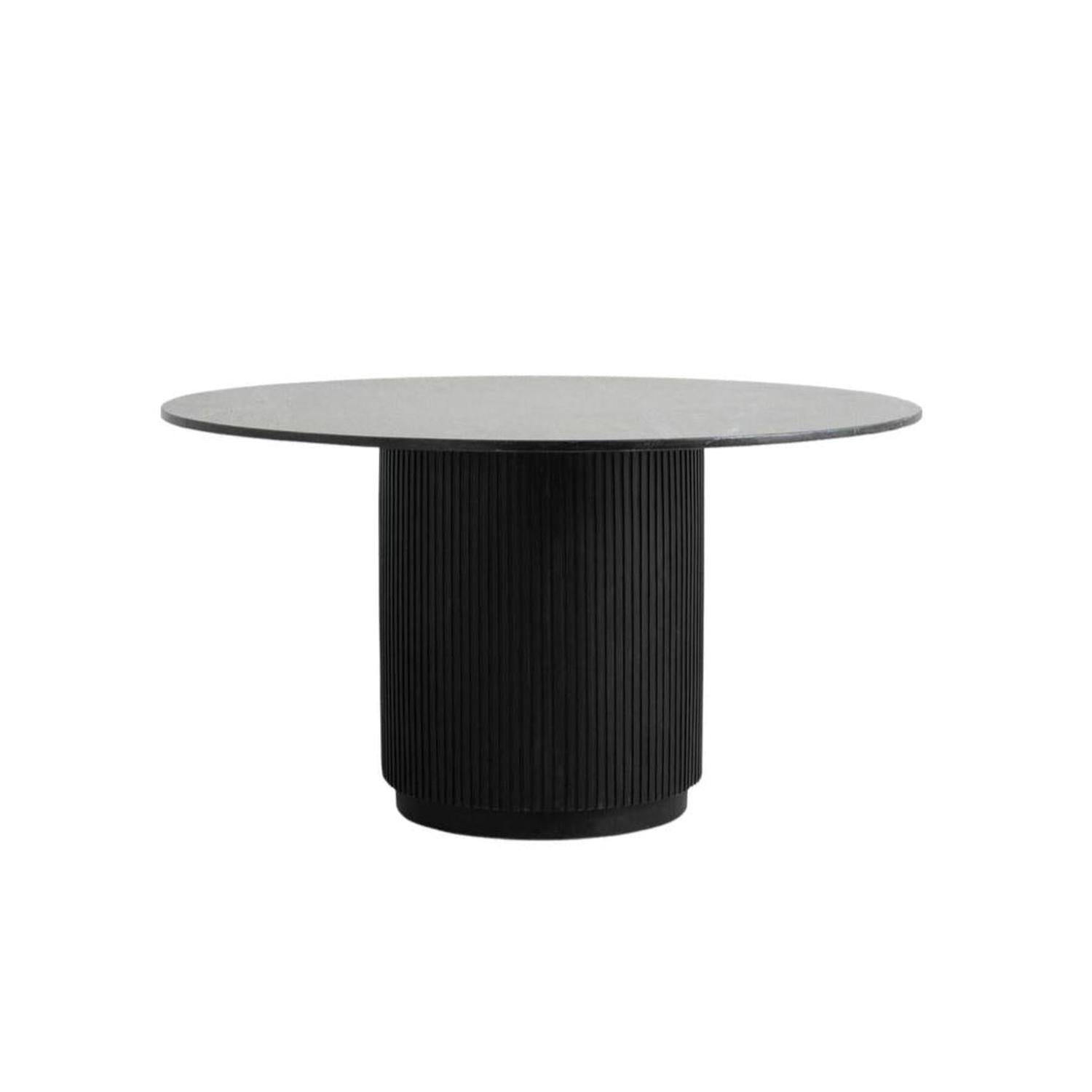 Esstisch ERIE 140cm aus Marmor – Schwarz-Esstisch Rund-Nordal A/S-le canapé