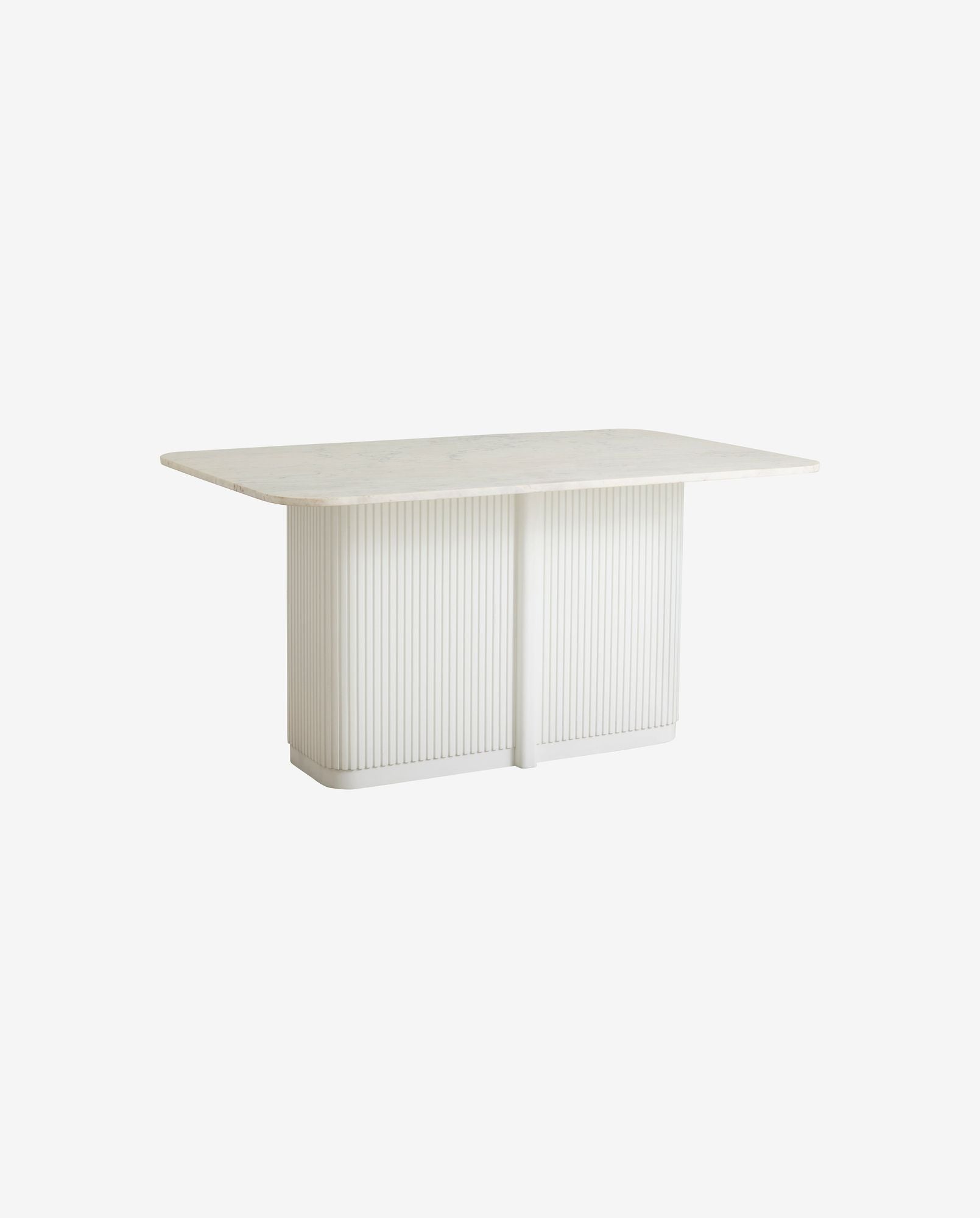 Esstisch Eriso aus Mangoholz und Marmor 150cm - Weiß-Esstische Rechteckig-Nordal A/S-le canapé
