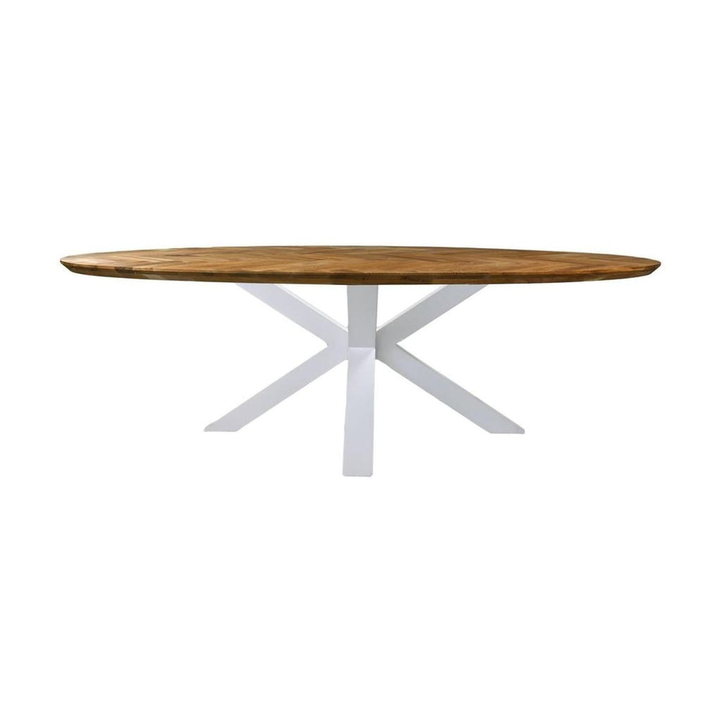Esstisch Fishbone Oval 240cm aus Eichenholz - Fischgrätenmuster8720701256804Esstisch Oval
