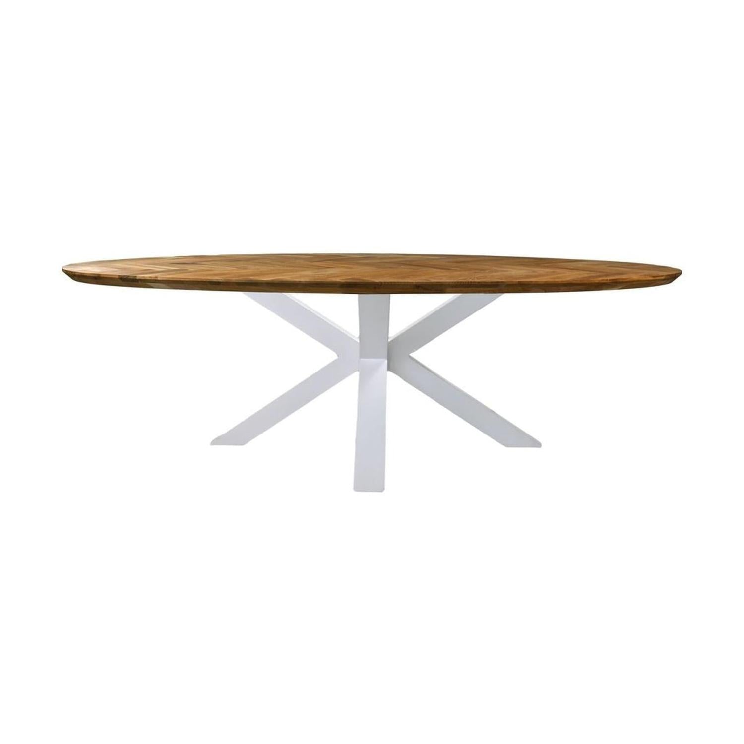 Esstisch Fishbone Oval 240cm aus Eichenholz - Fischgrätenmuster8720701256804Esstisch Oval