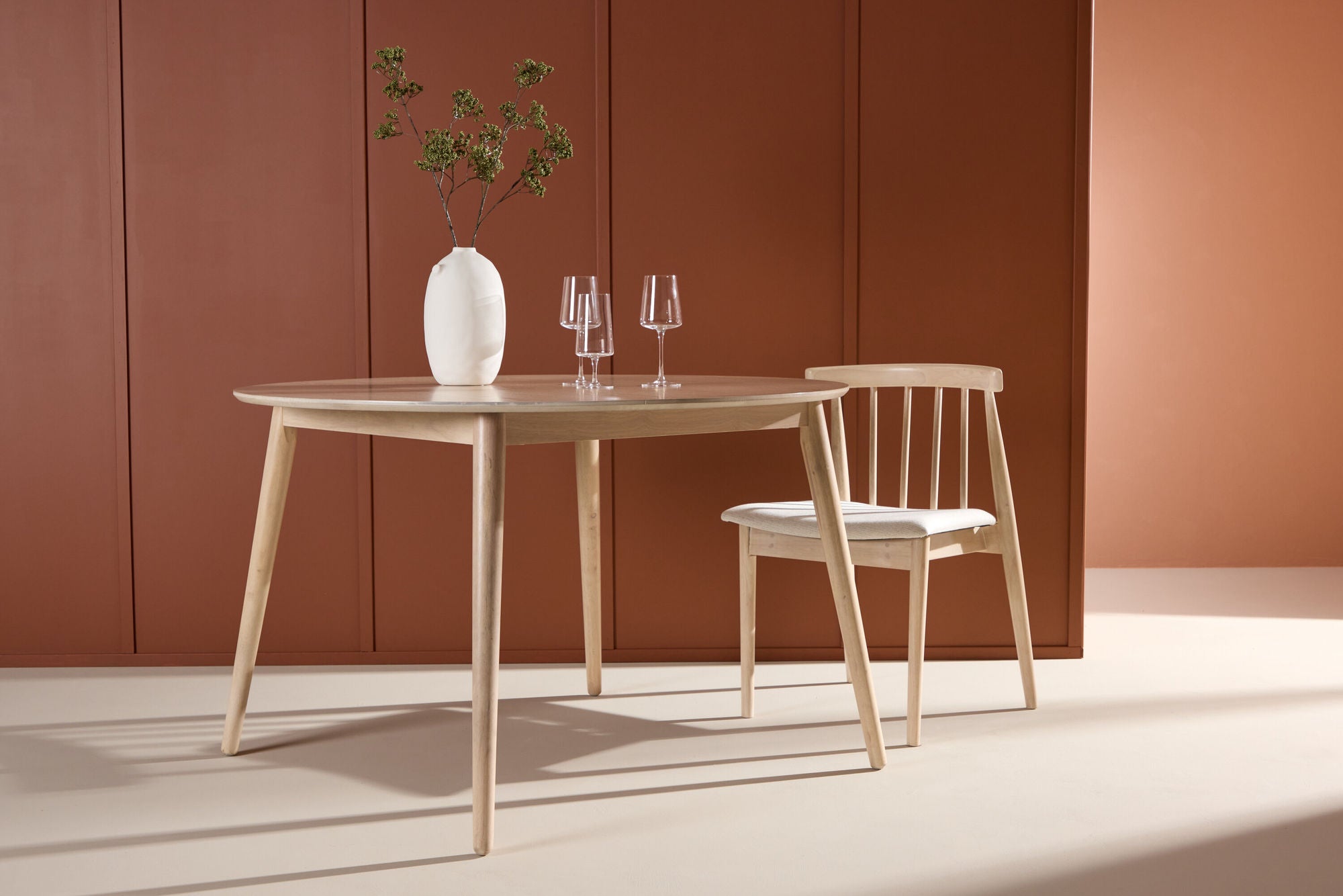Esstisch Flora Ø120cm - Cremeweiß-Esstische Rund-Venture Home-le canapé