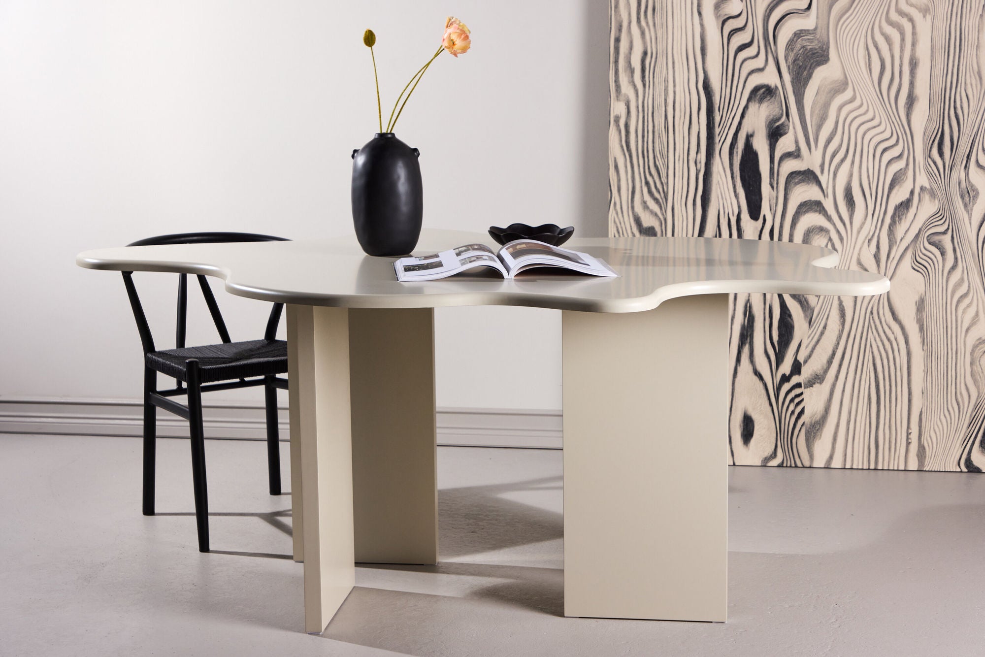 Esstisch Flower 190*123cm - Beige-Esstisch Oval-Vind-le canapé