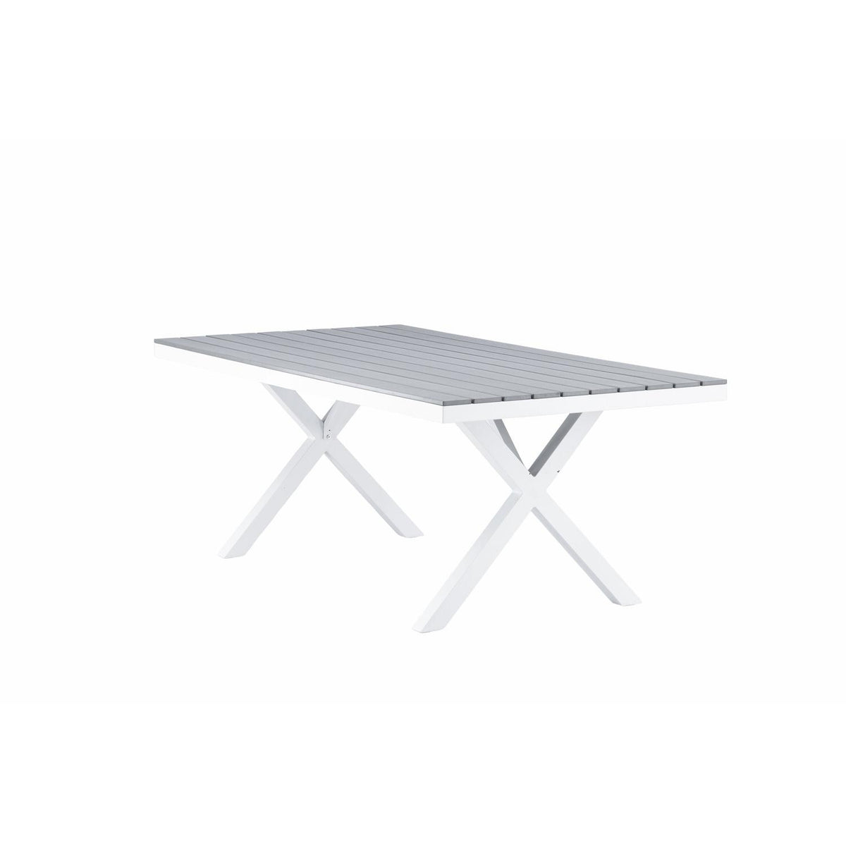 Esstisch Garcia 200cm aus Metall - Grau-Esstische Outdoor-Venture Home-le canapé