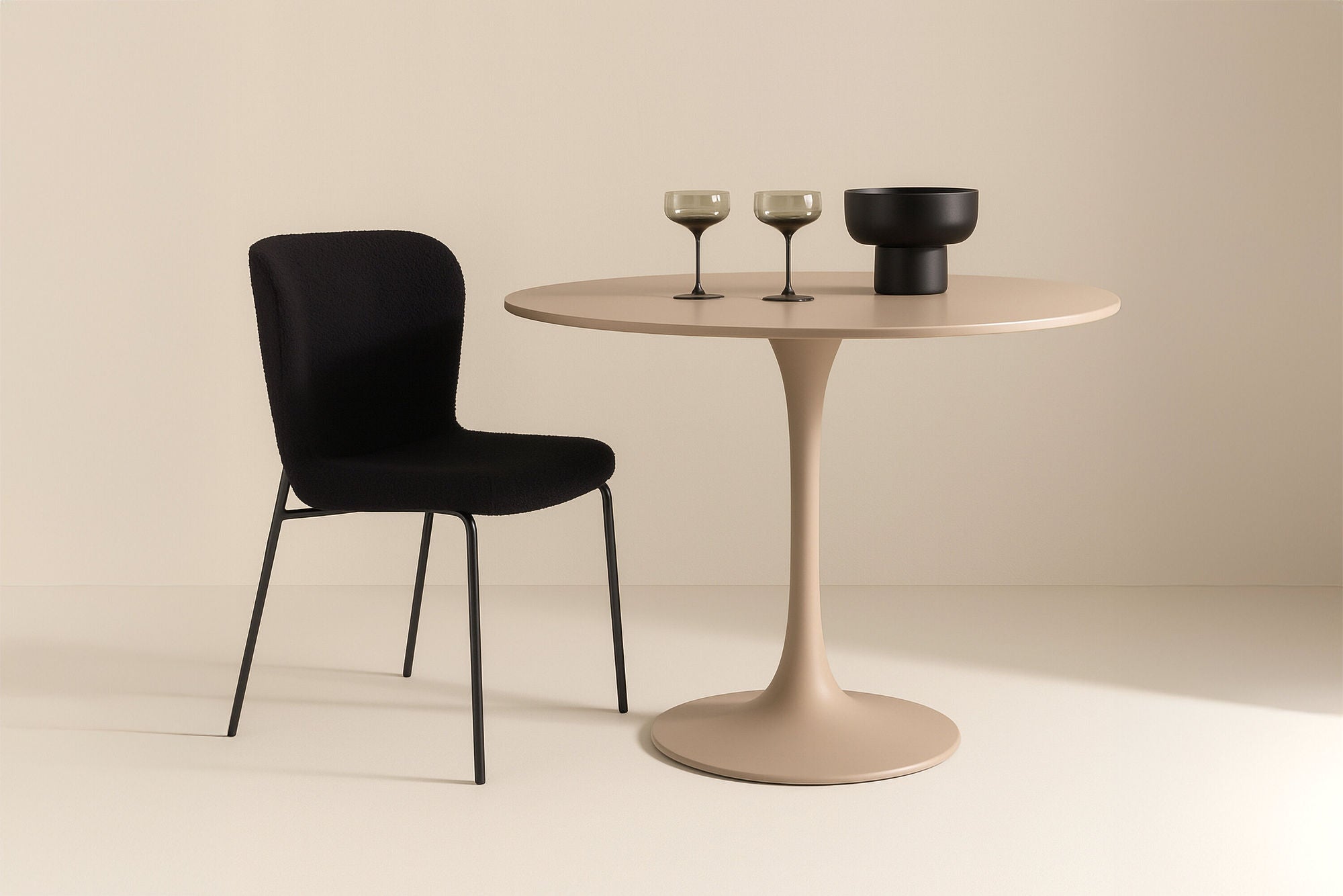 Esstisch Glade Ø100cm - Beige-Esstisch Rund-Venture Home-le canapé