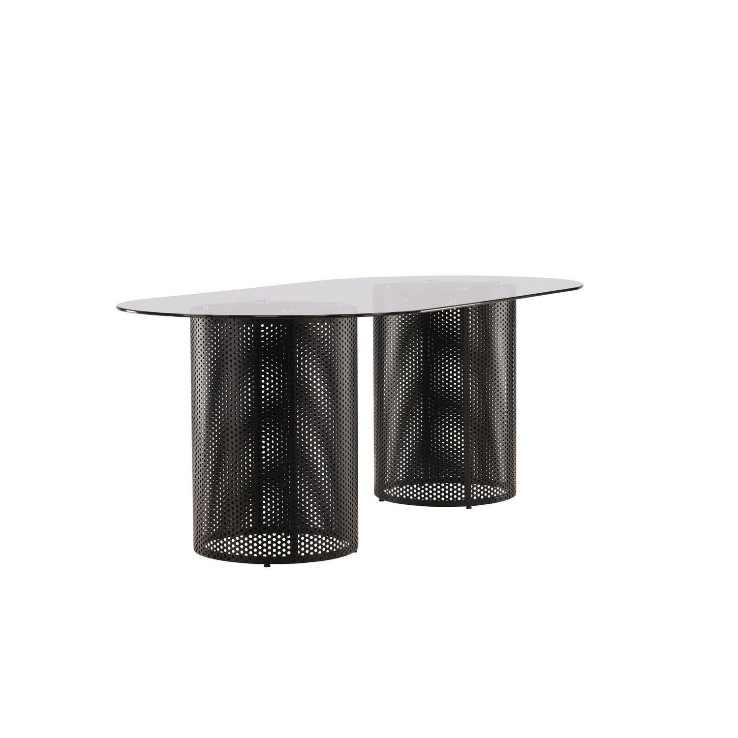 Esstisch Glasgow x Josefin Lustig 200*100cm - Schwarz / Glas-Esstisch Oval-Vind-le canapé