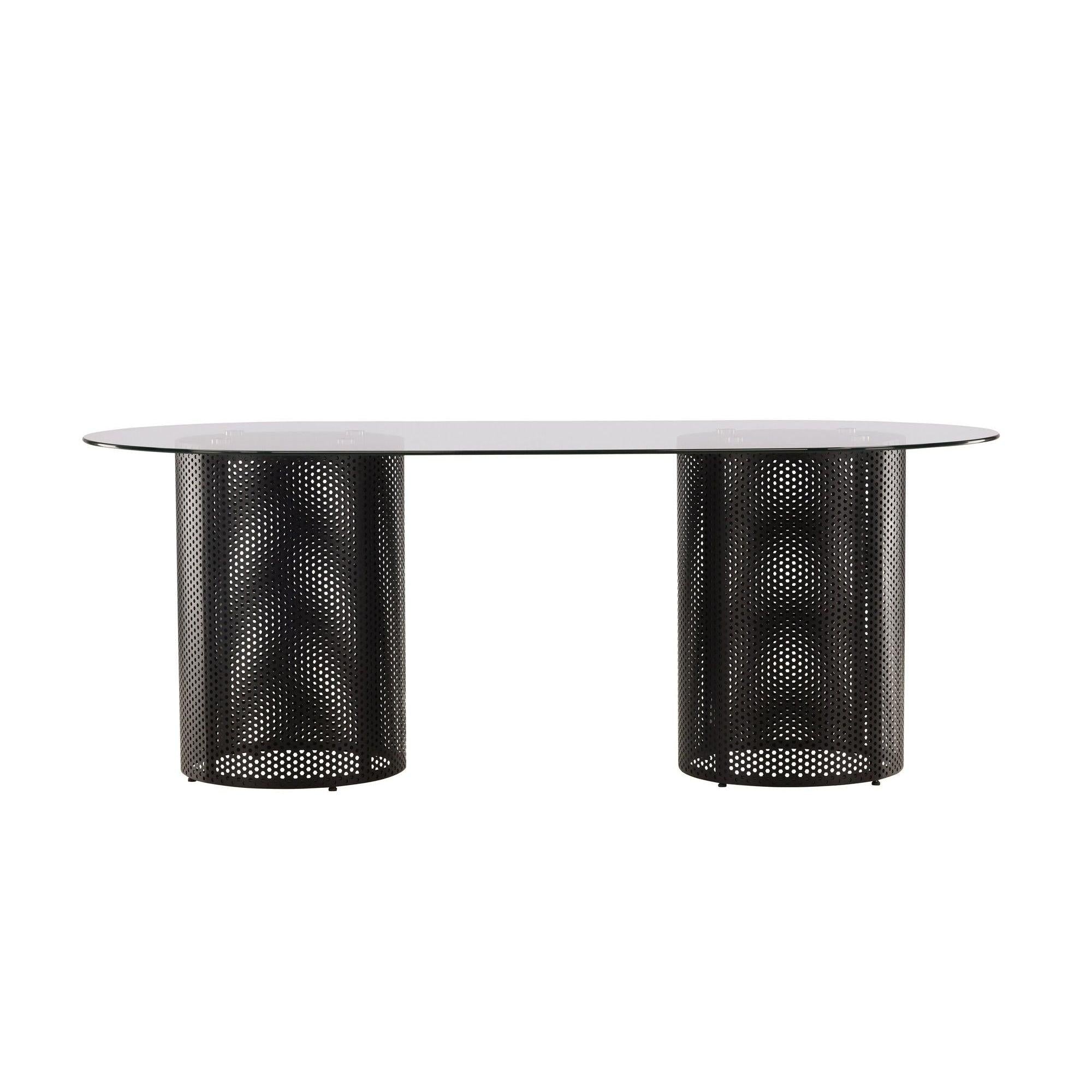 Esstisch Glasgow x Josefin Lustig 200*100cm - Schwarz / GlasEsstisch Oval