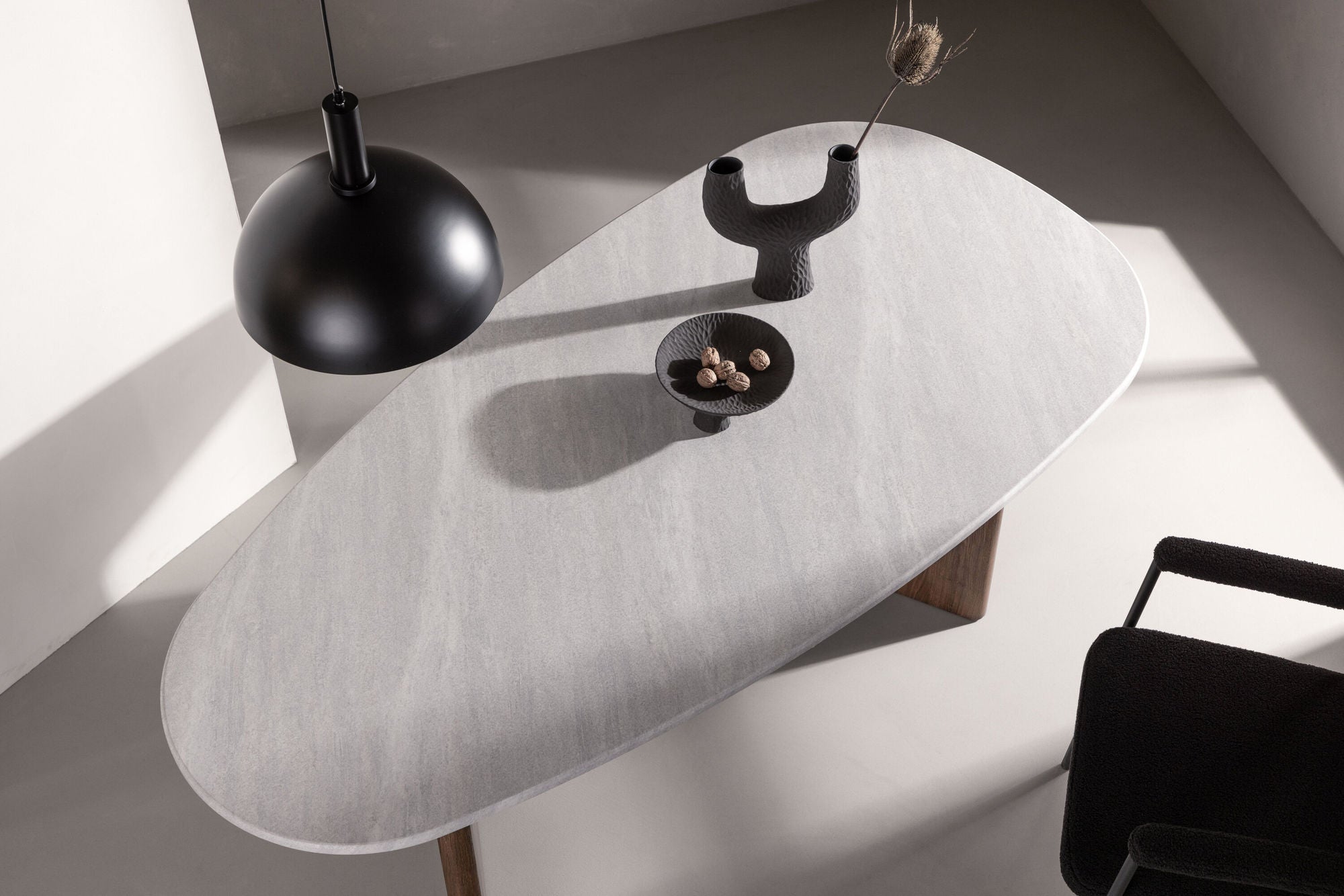 Esstisch Grönvik Oval 180*90cm - Mokka & Betonoptik-Esstische Oval-Venture Home-le canapé