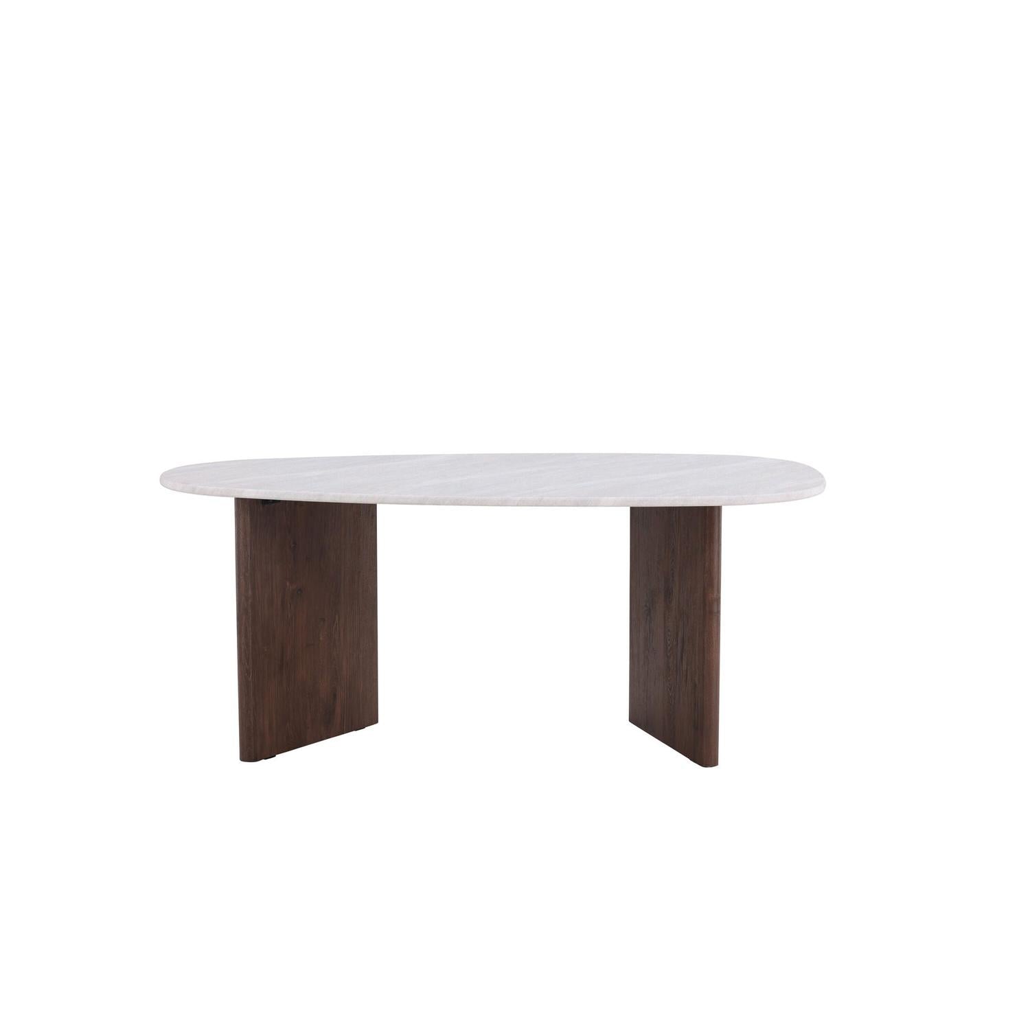 Esstisch Grönvik Oval 180*90cm - Mokka & Betonoptik-Esstische Oval-Venture Home-le canapé