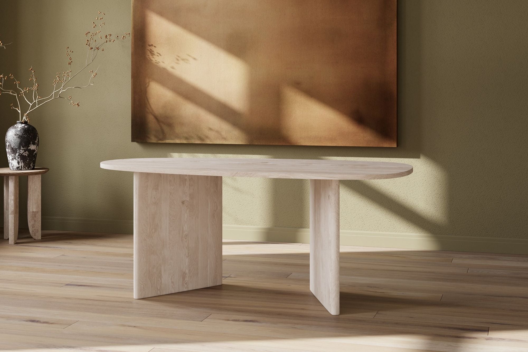 Esstisch Grönvik Oval 180x90cm - Cremeweiß-Esstische Oval-Venture Home-le canapé