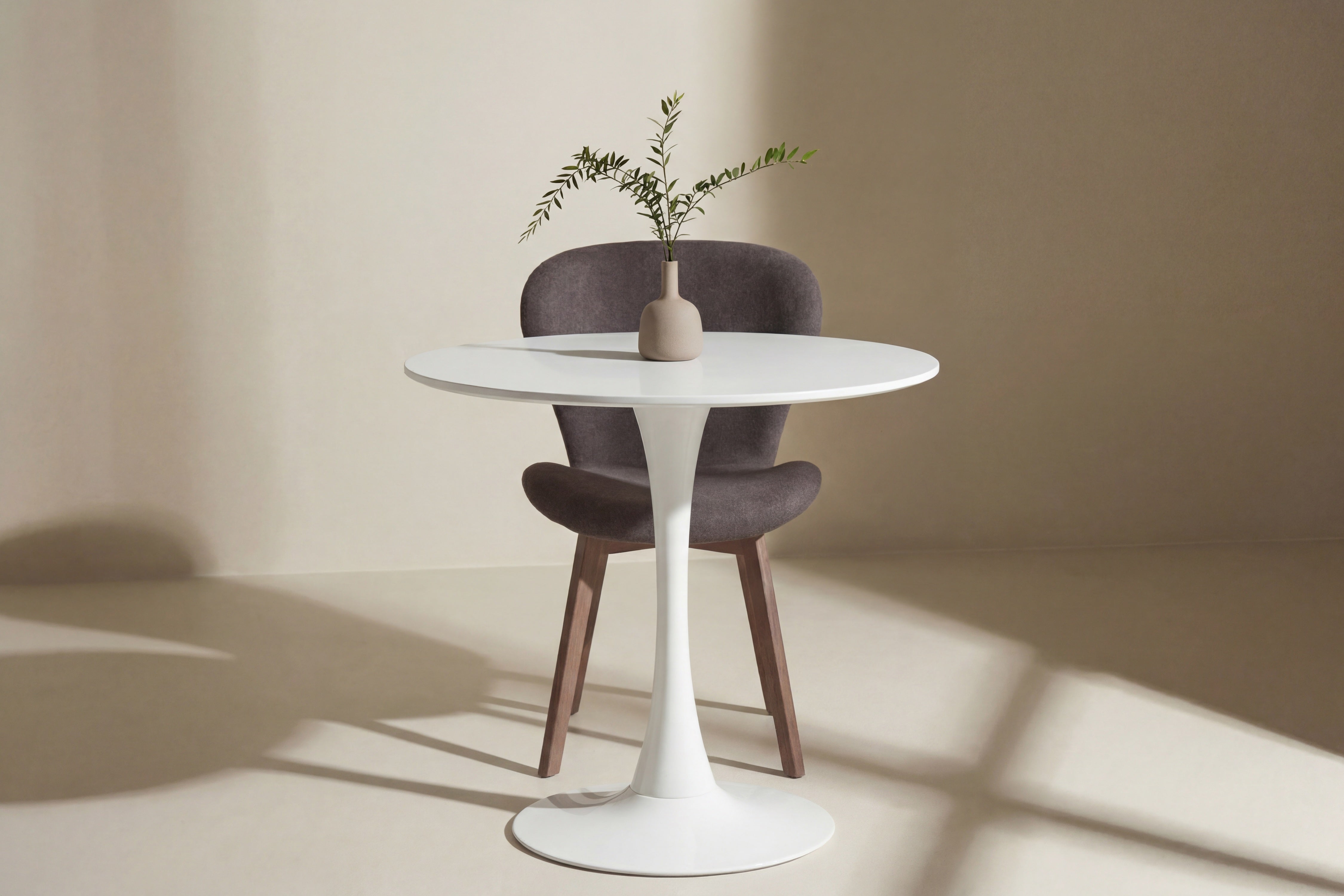 Esstisch Hamden Ø80cm - Weiß-Esstische Rund-Venture Home-le canapé