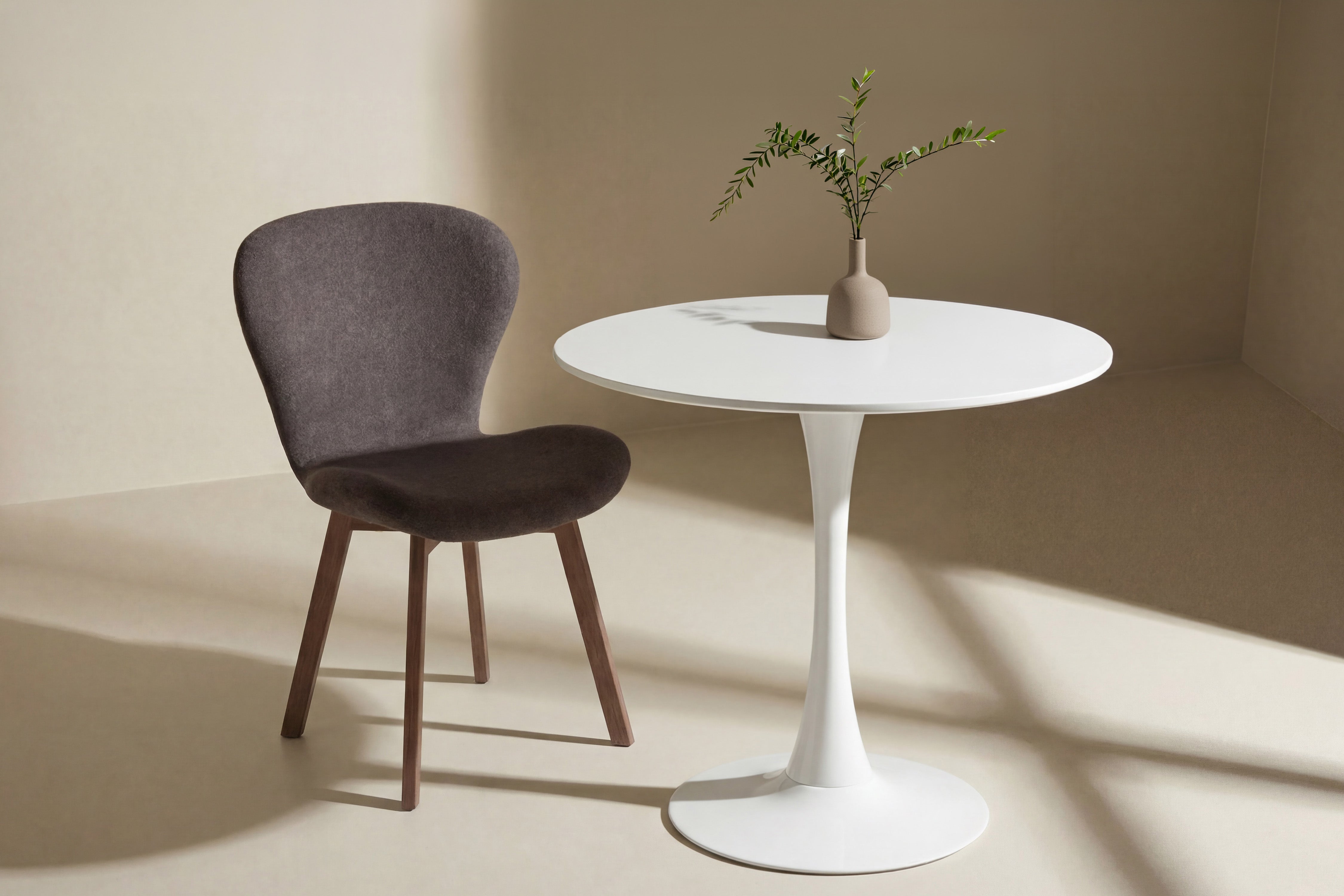 Esstisch Hamden Ø80cm - Weiß-Esstische Rund-Venture Home-le canapé
