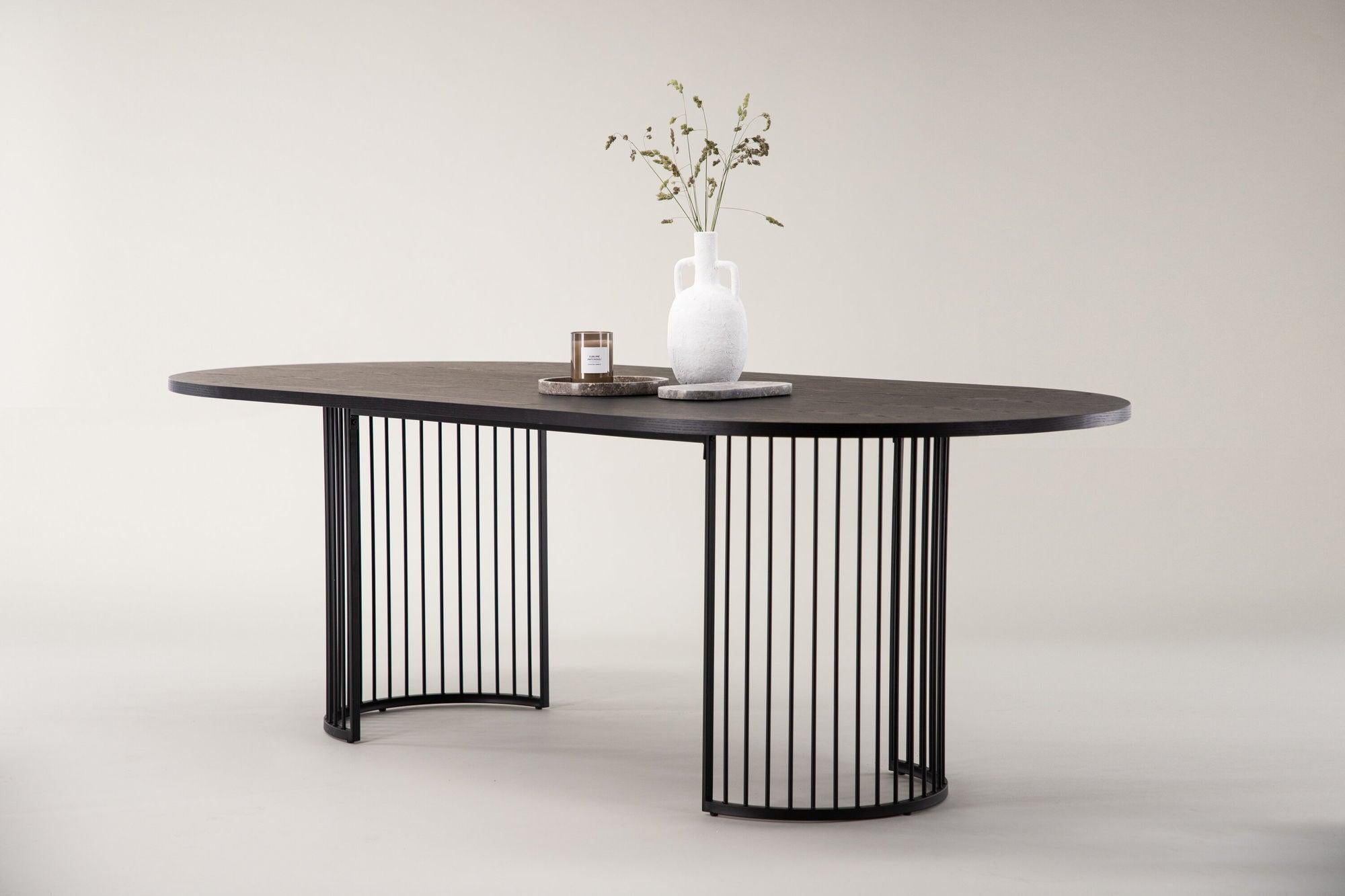 Esstisch Hamneskär 220cm - Schwarz-Esstische Oval-Vind-le canapé