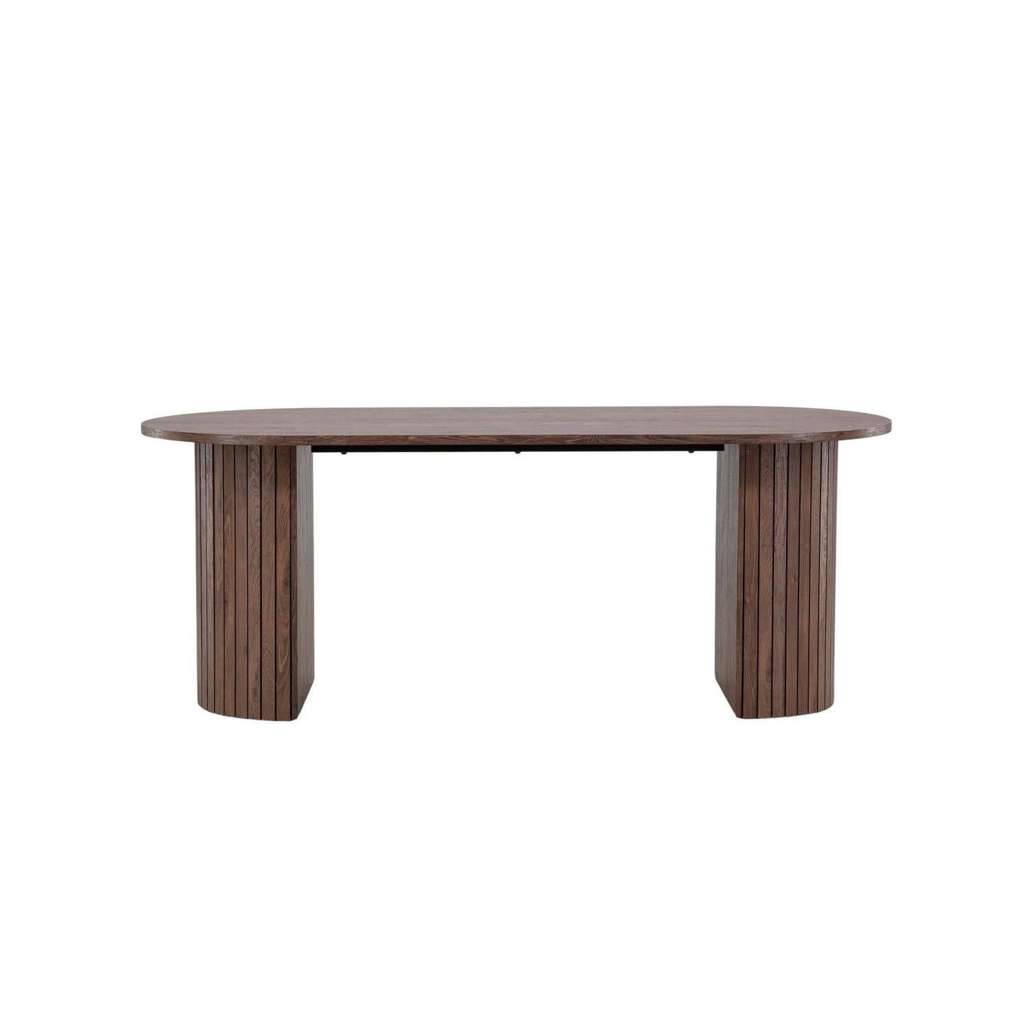 Esstisch Härön 200*90cm - Mokka-Esstisch Oval-Venture Home-le canapé