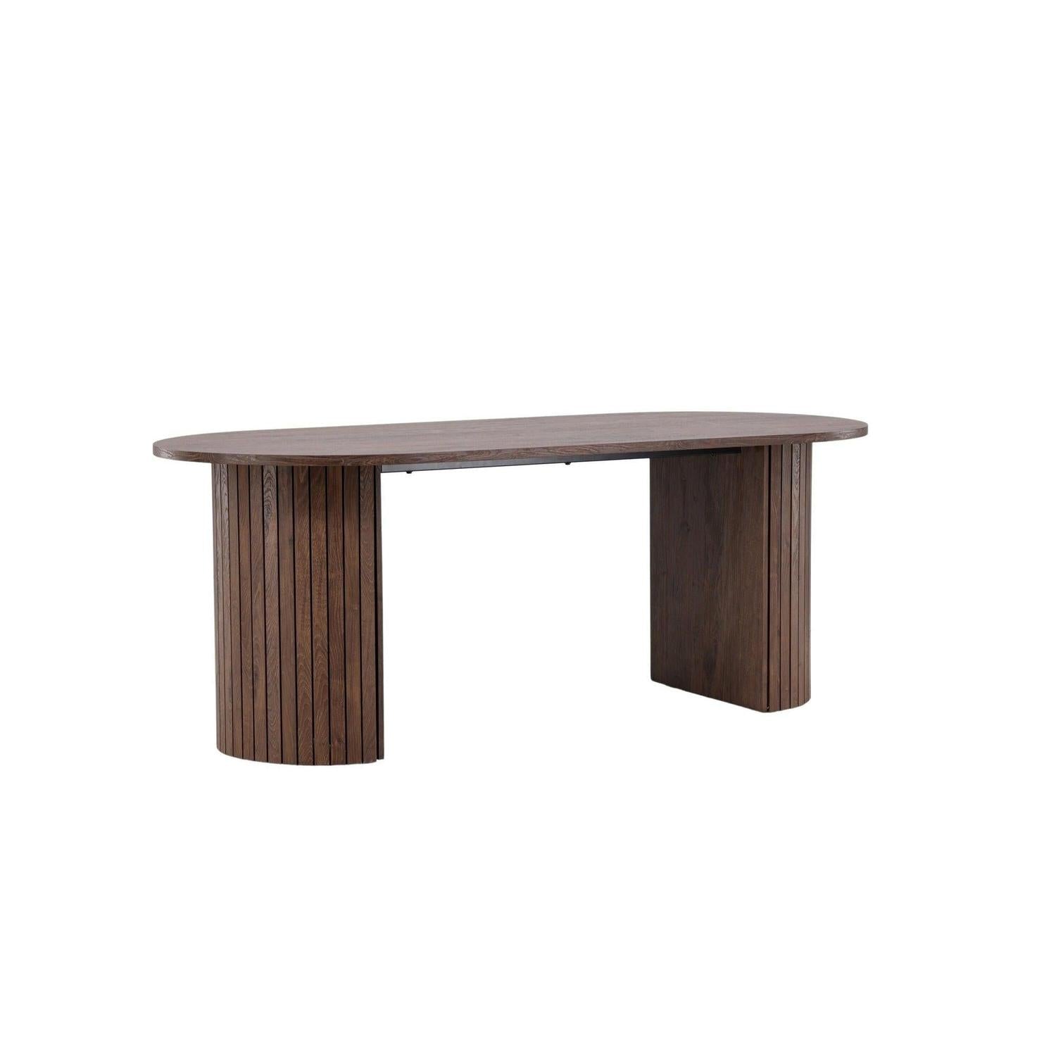 Esstisch Härön 200*90cm - Mokka-Esstische Oval-Venture Home-le canapé