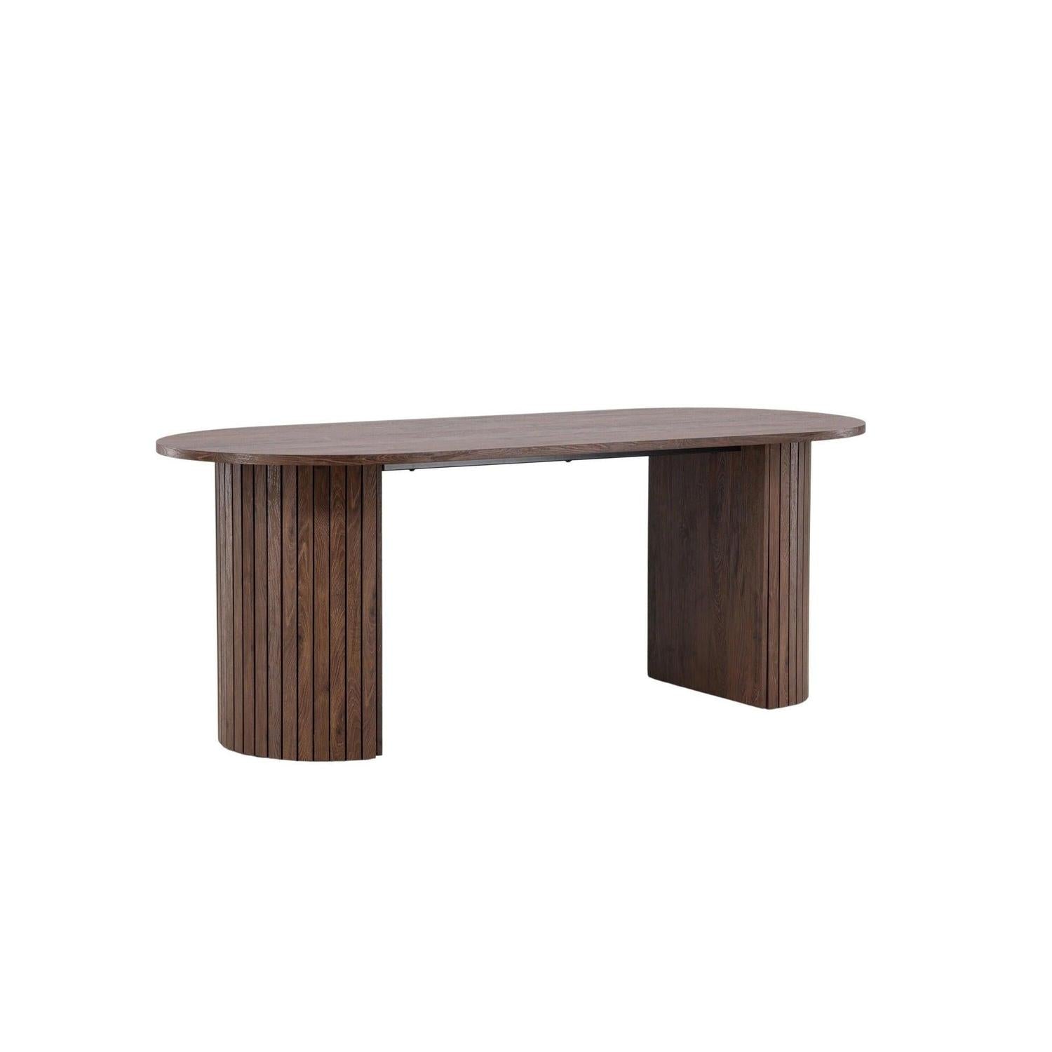 Esstisch Härön 200*90cm - Mokka-Esstische Oval-Venture Home-le canapé
