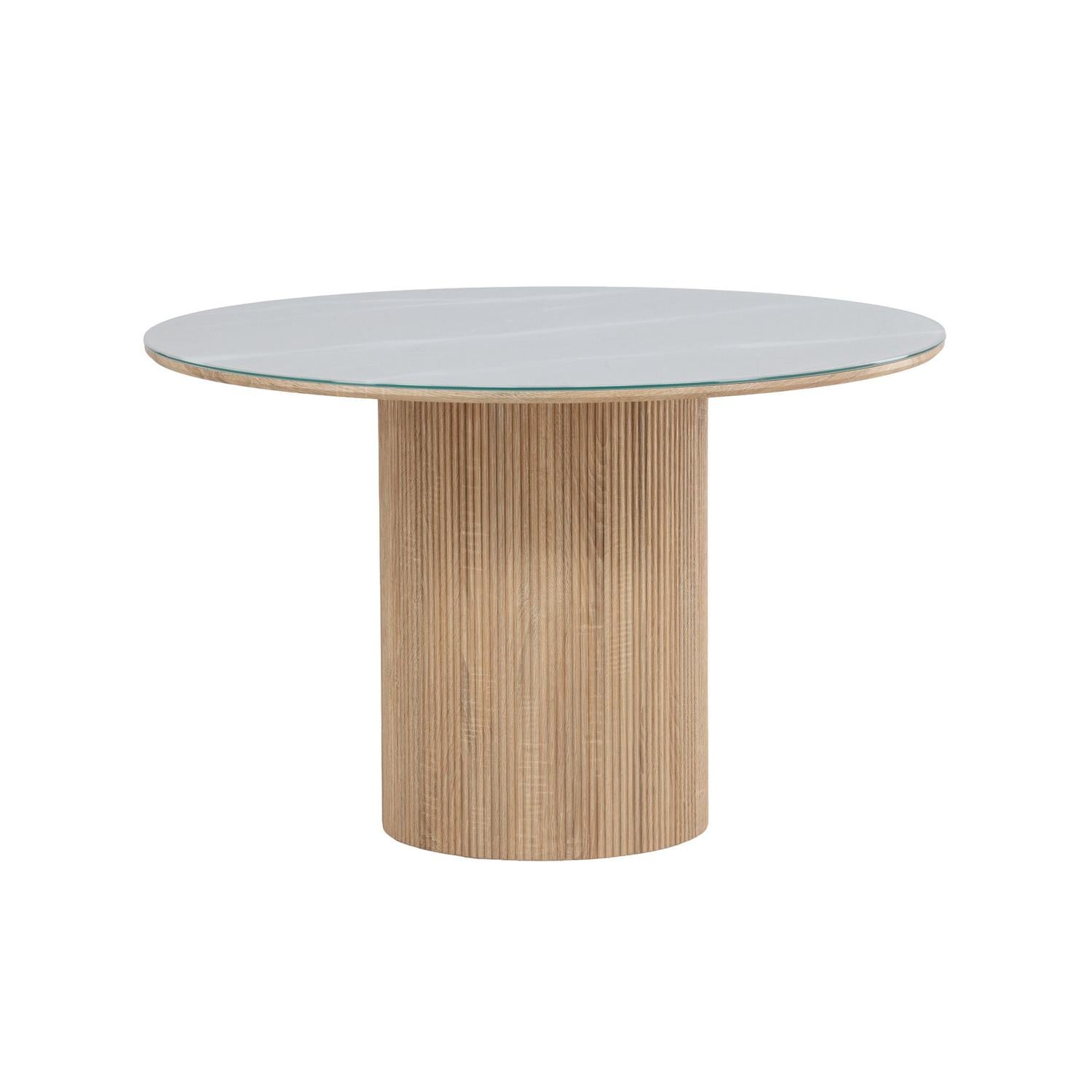 Esstisch Härön Ø120cm - Natur / Cremweiß-Esstisch Rund-Vind-le canapé