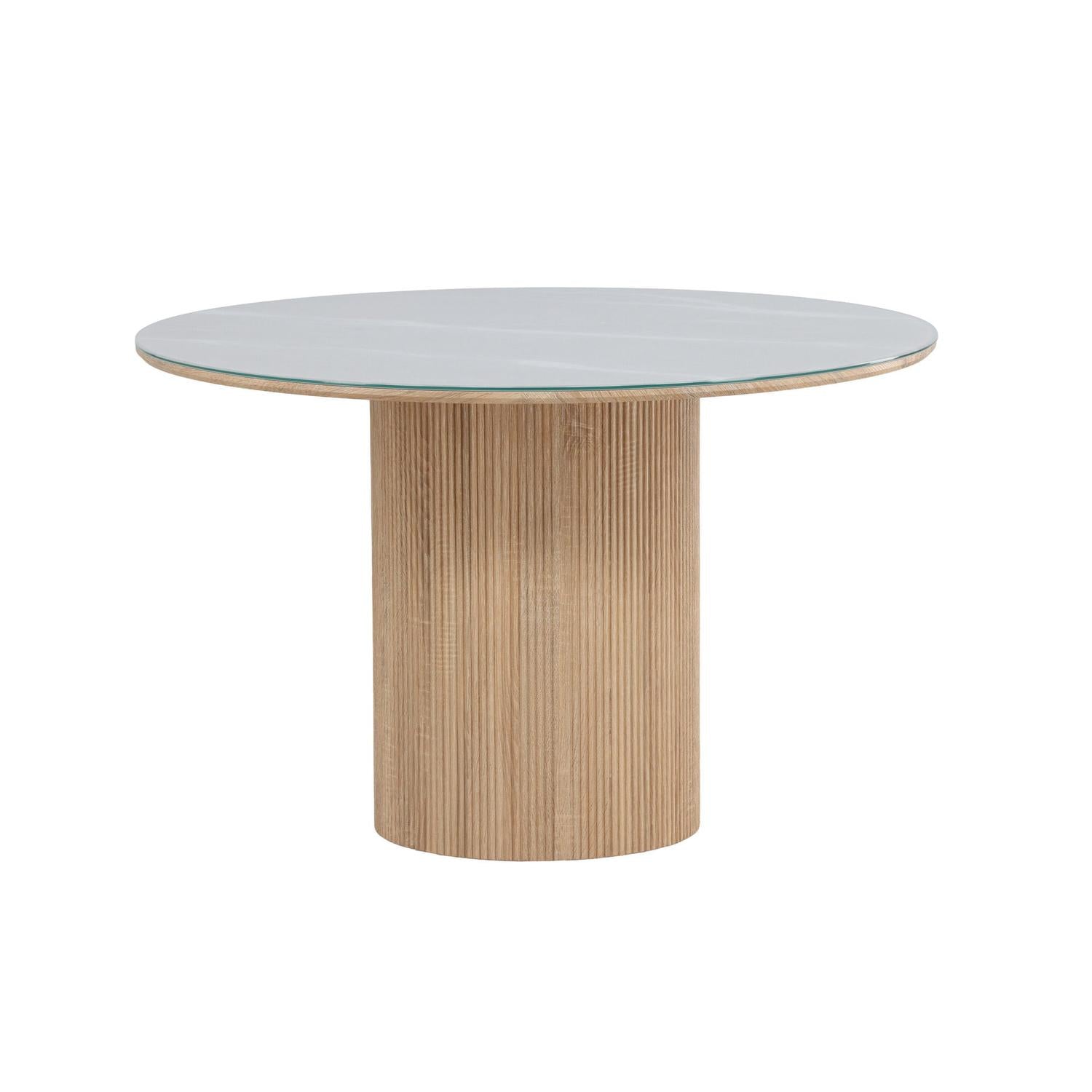 Esstisch Härön Ø120cm - Natur / Cremweiß-Esstisch Rund-Vind-le canapé