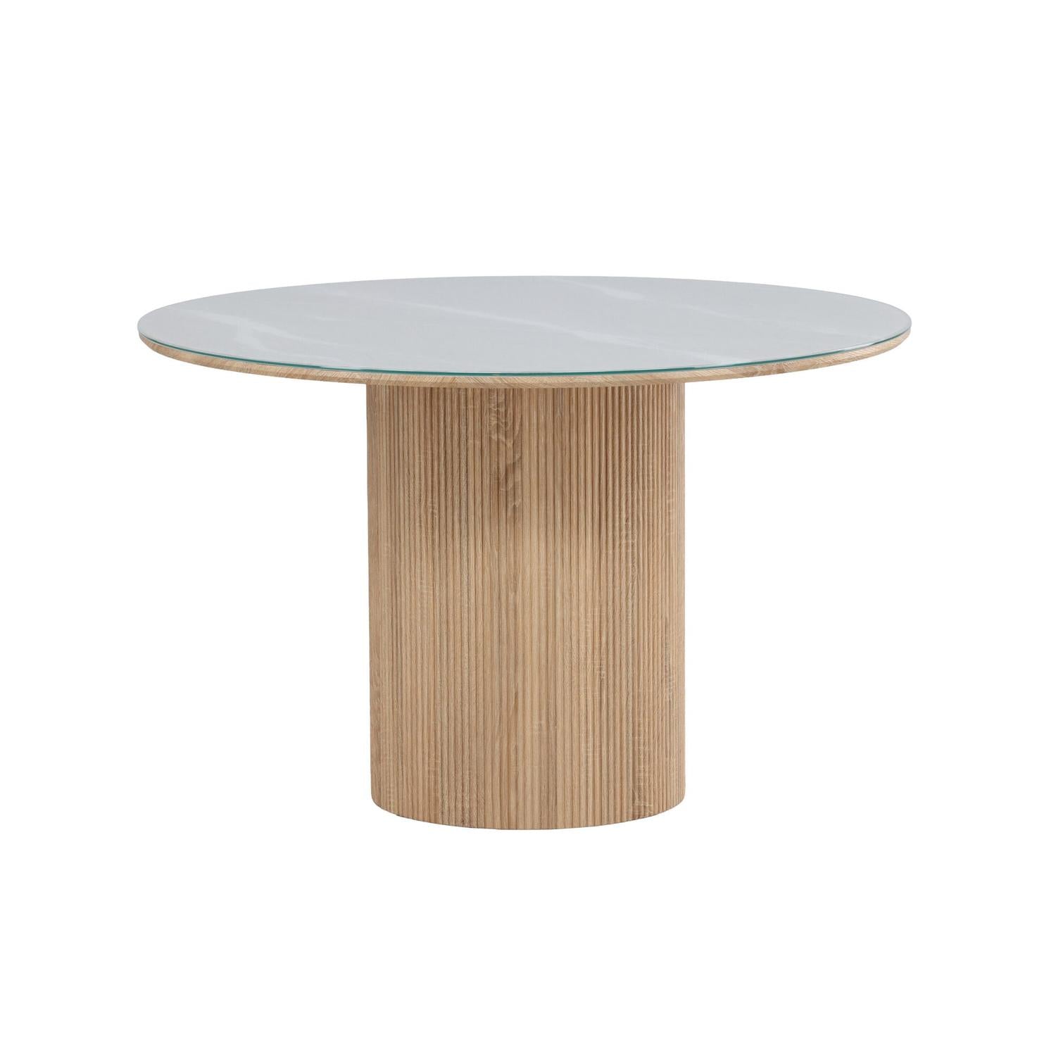 Esstisch Härön Ø120cm - Natur / Cremweiß-Esstisch Rund-Vind-le canapé