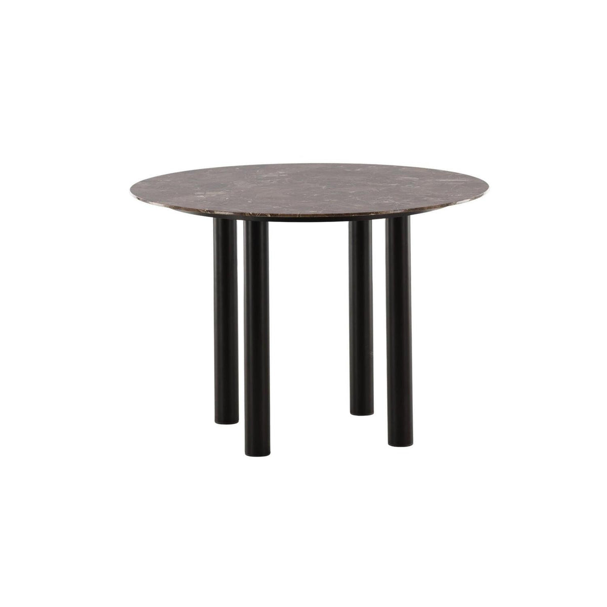 Esstisch Havsten Tischplatte in Marmoroptik Ø106cm - Schwarz/Braun-Esstische Rund-Vind-le canapé