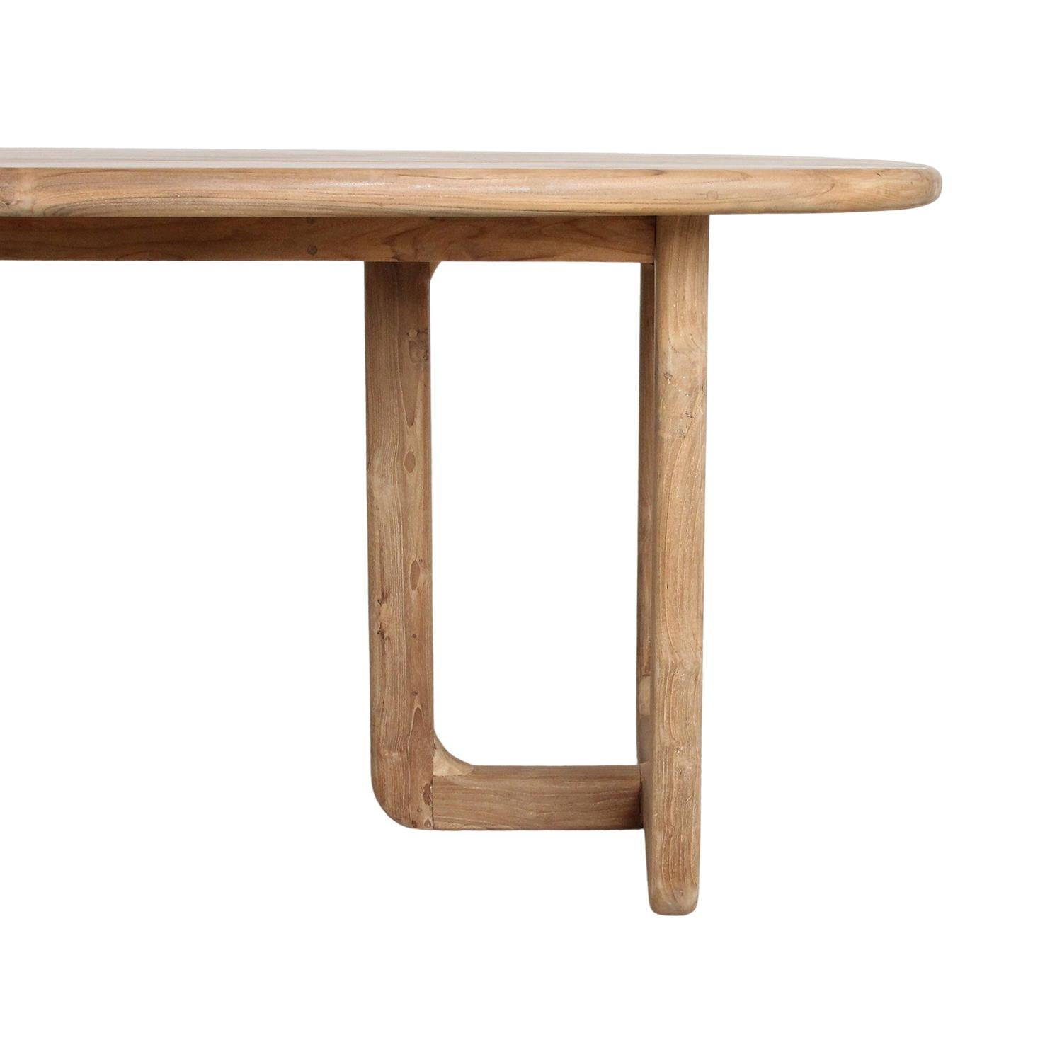 Esstisch Invierno Oval aus Teakholz 240cm - Hellbraun-Esstische Oval-Raw Materials-le canapé