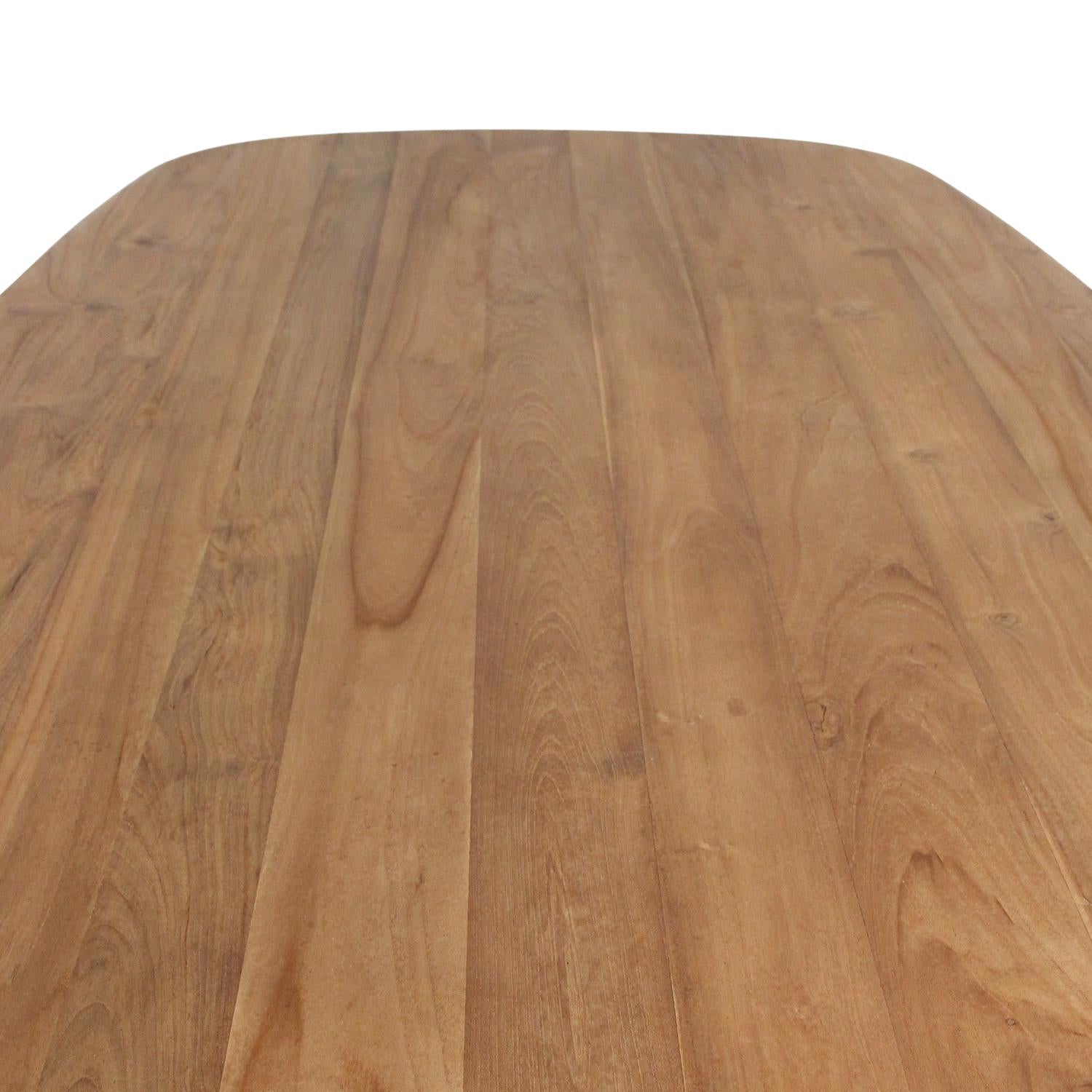 Esstisch Invierno Oval aus Teakholz 240cm - Hellbraun-Esstische Oval-Raw Materials-le canapé