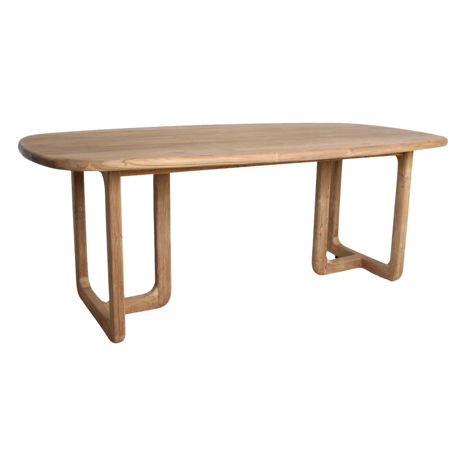Esstisch Invierno Oval aus Teakholz 240cm - Hellbraun-Esstische Oval-Raw Materials-le canapé