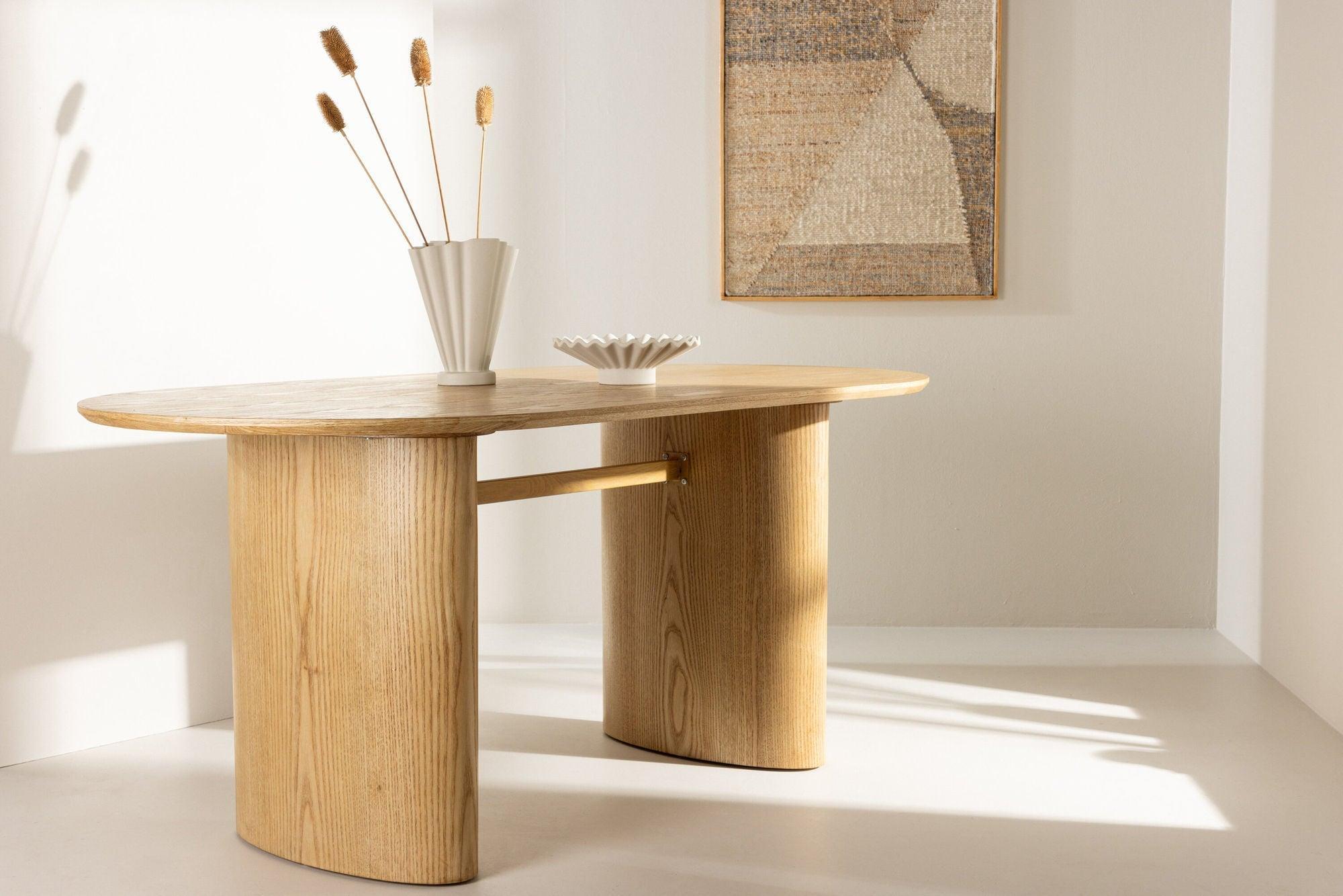 Esstisch Isolde 180*90cm - Hellbraun-Esstische Oval-Venture Home-le canapé