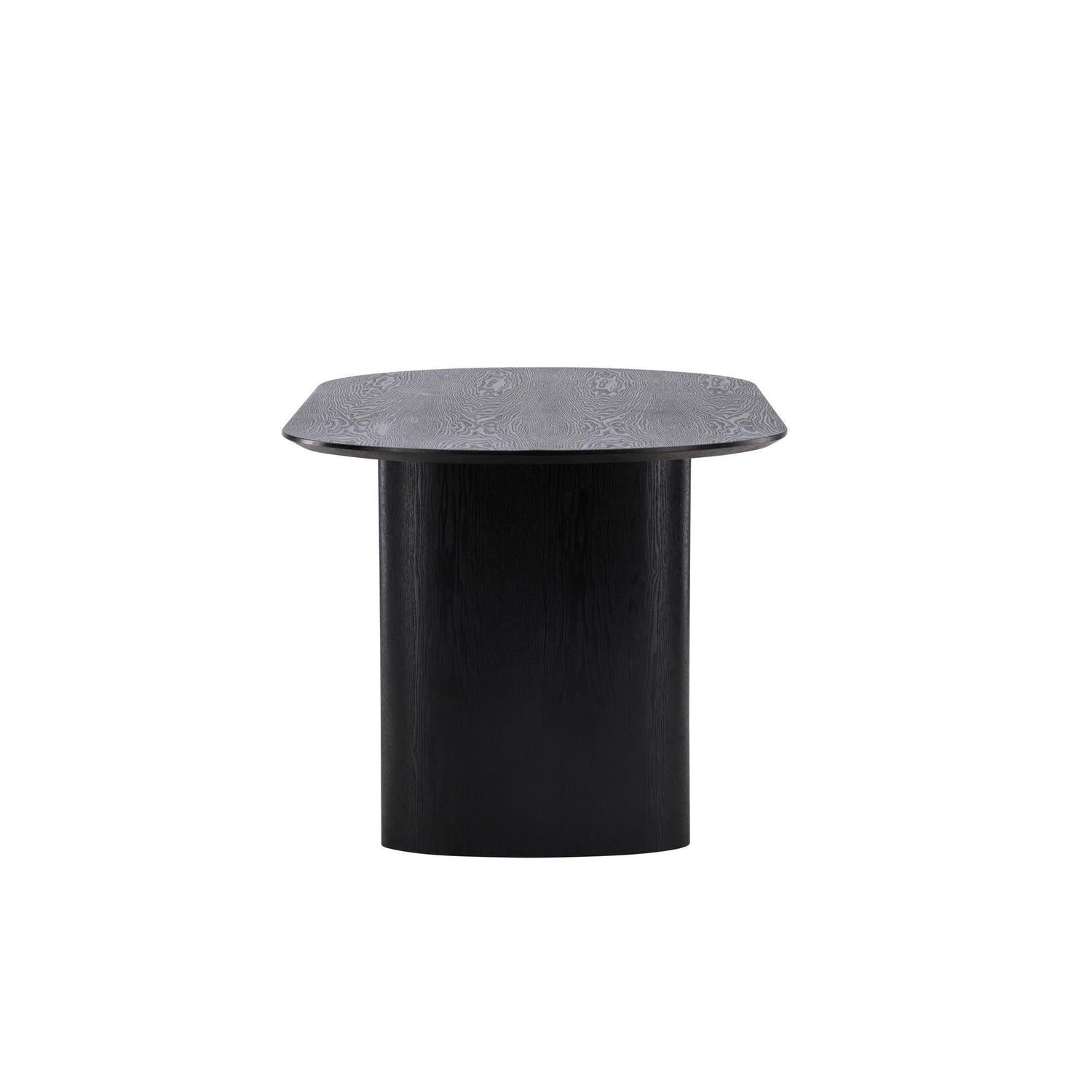Esstisch Isolde 180*90cm - Schwarz-Esstisch Oval-Venture Home-le canapé