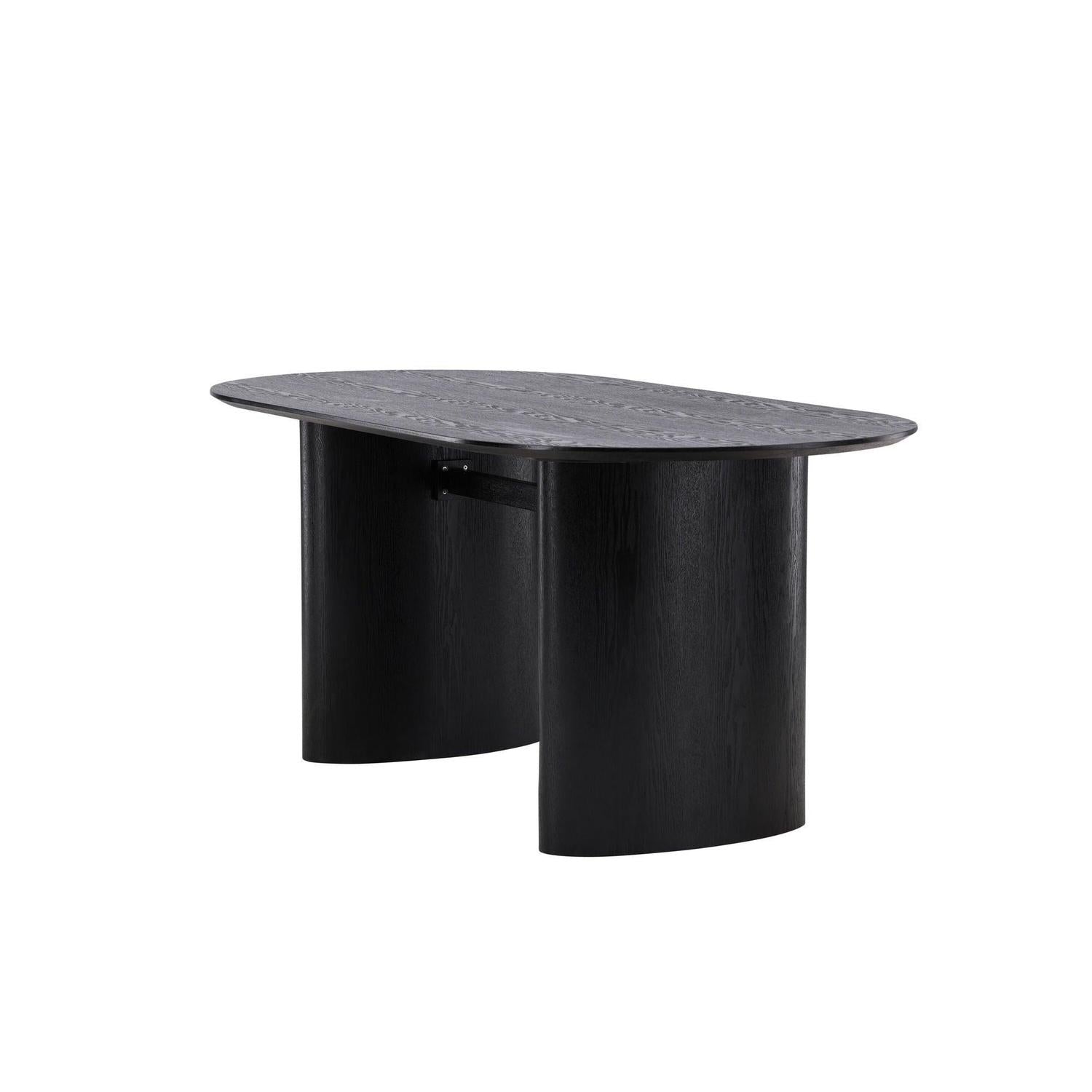 Esstisch Isolde 180*90cm - Schwarz-Esstisch Oval-Venture Home-le canapé