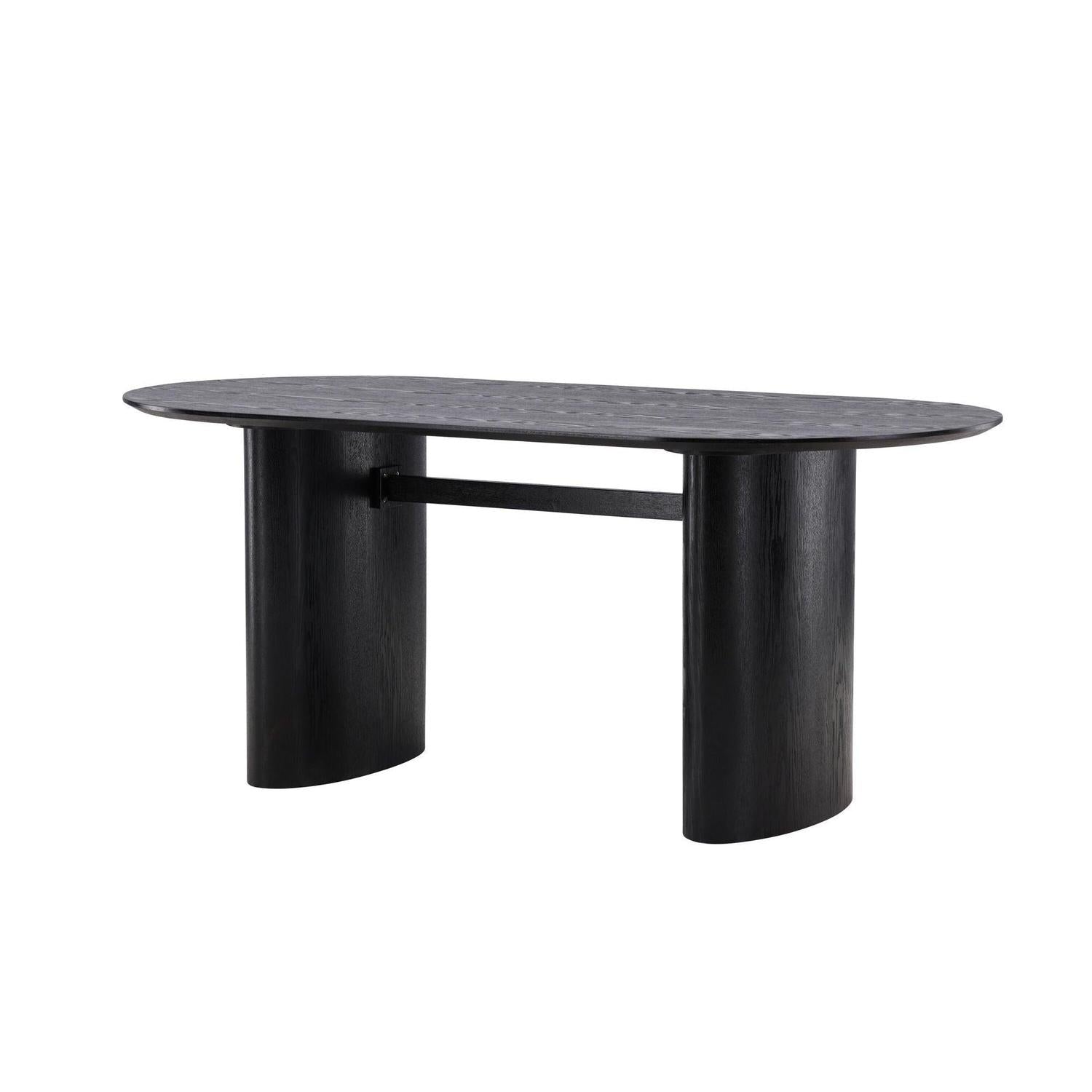Esstisch Isolde 180*90cm - Schwarz-Esstische Oval-Venture Home-le canapé