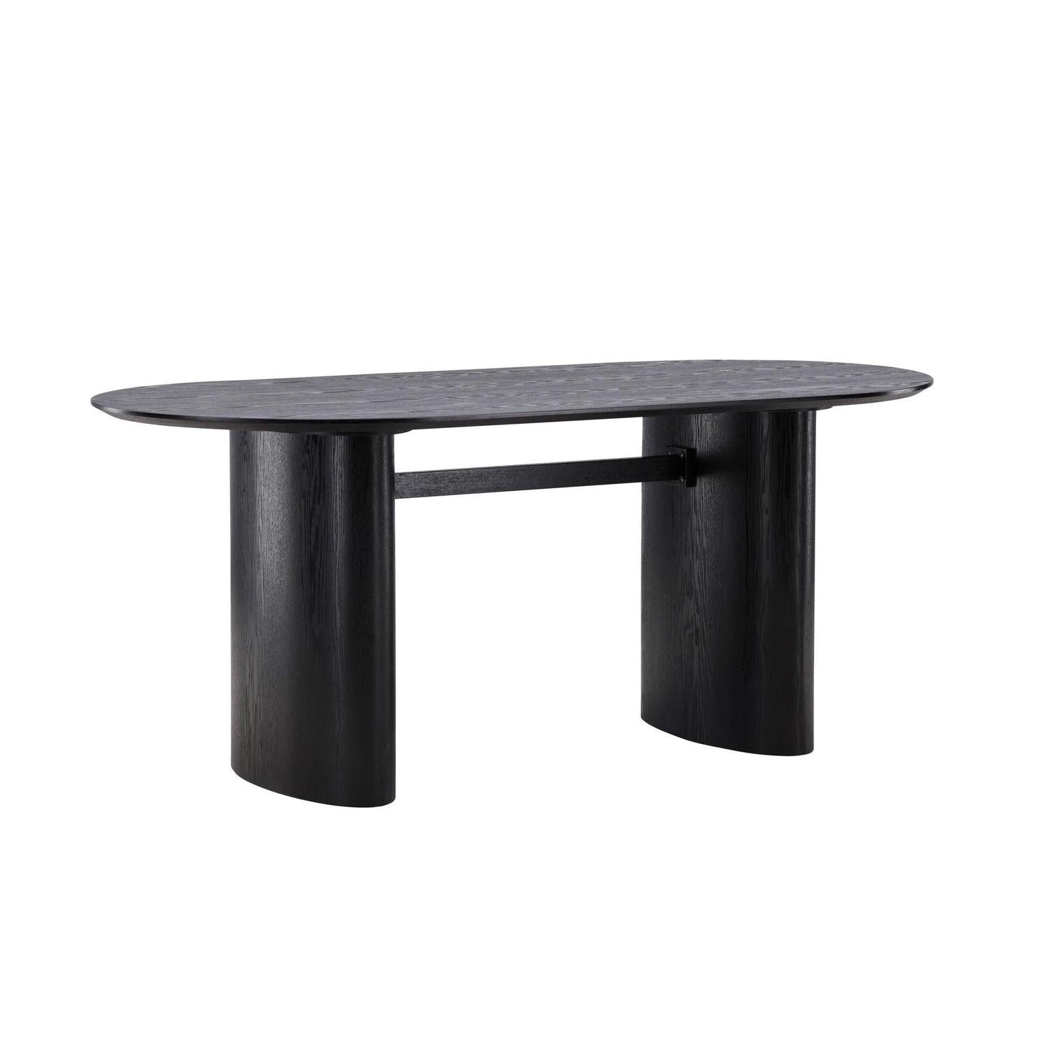 Esstisch Isolde 180*90cm - Schwarz-Esstische Oval-Venture Home-le canapé
