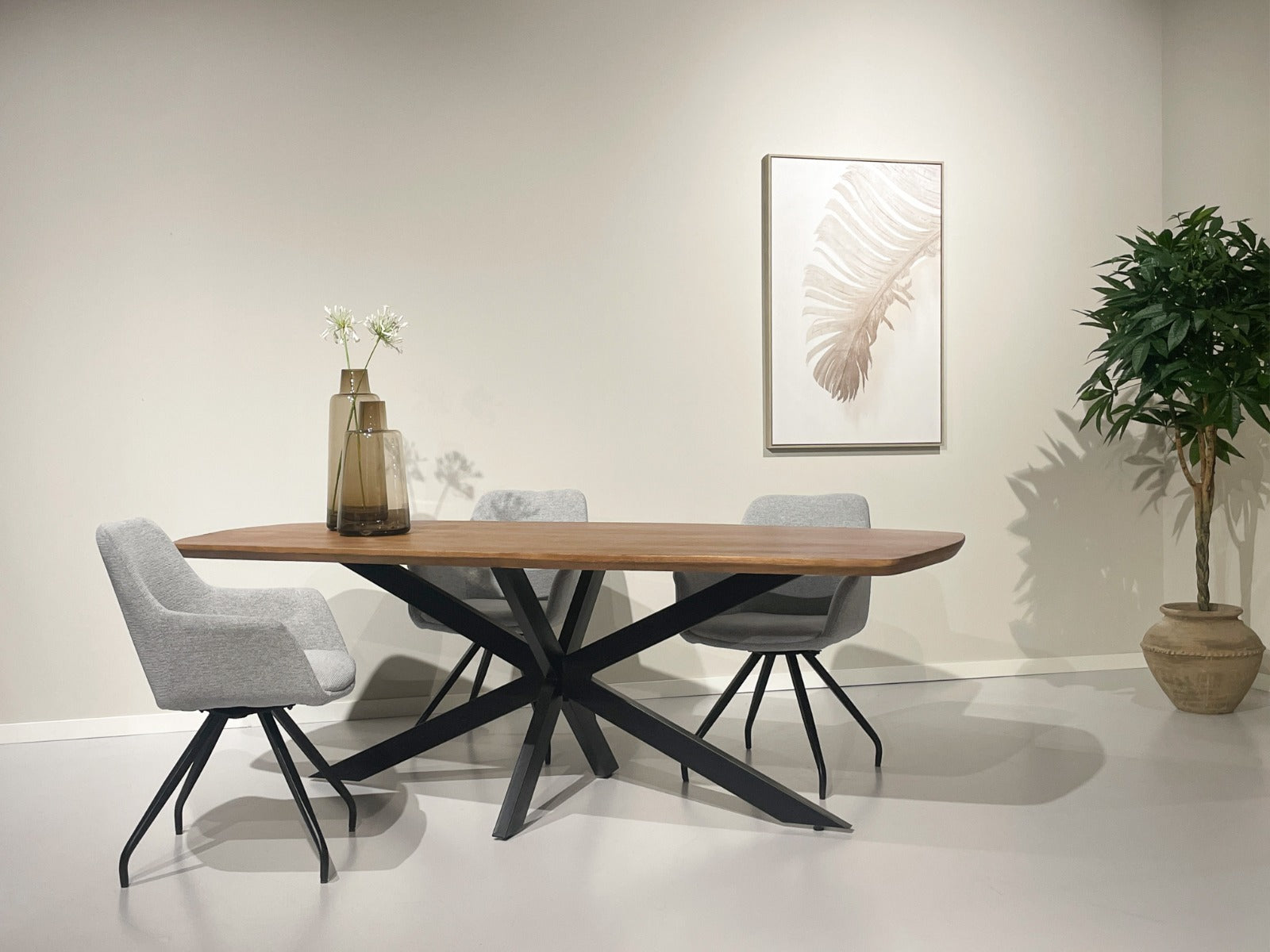 Esstisch Jesper Oval 210*100cm - Braun-Esstische Oval-Livingfurn-le canapé