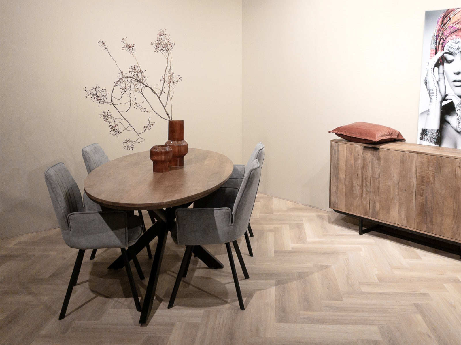 Esstisch Jesper Oval 210cm - Hellbraun-Esstisch Oval-Livingfurn-le canapé