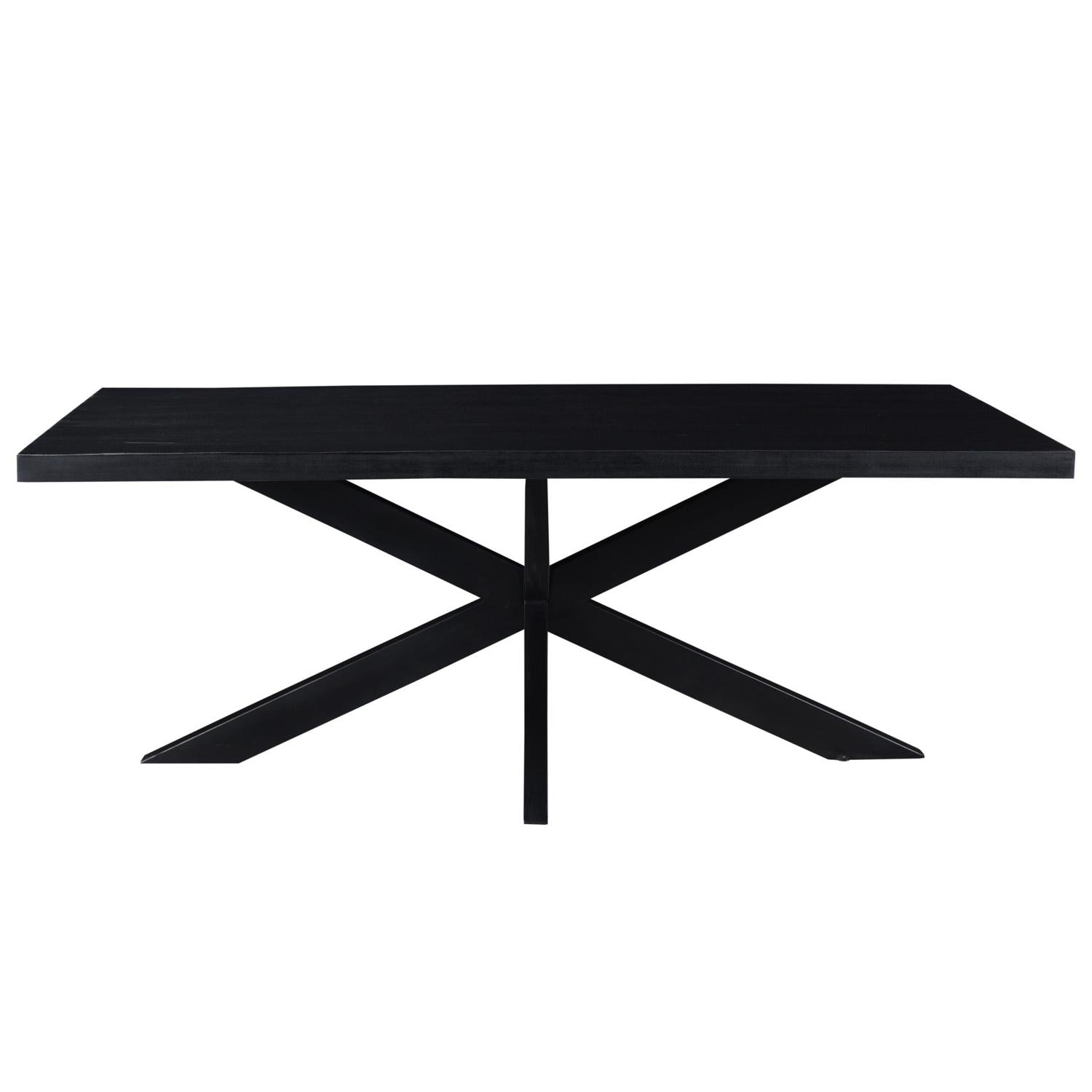 Esstisch Kala aus Mangoholz 180*90cm - Schwarz-Esstisch Rechteckig-Livingfurn-le canapé