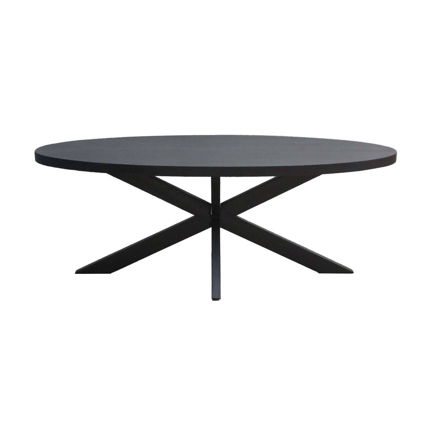 Esstisch Kala Oval aus Mangoholz 160*90cm - Schwarz-Esstisch Oval-Livingfurn-le canapé