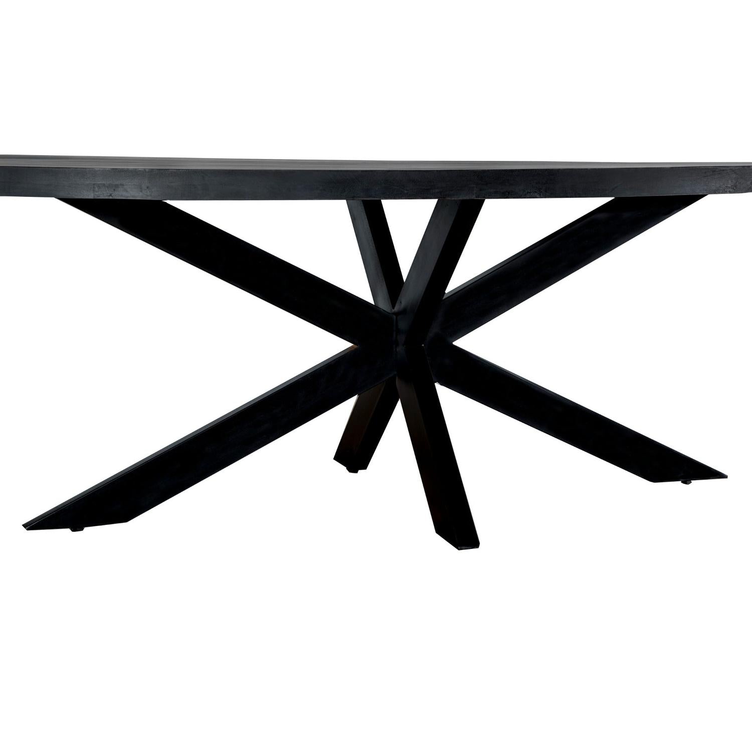 Esstisch Kala Oval aus Mangoholz 180*90cm - Schwarz-Esstische Oval-Livingfurn-le canapé