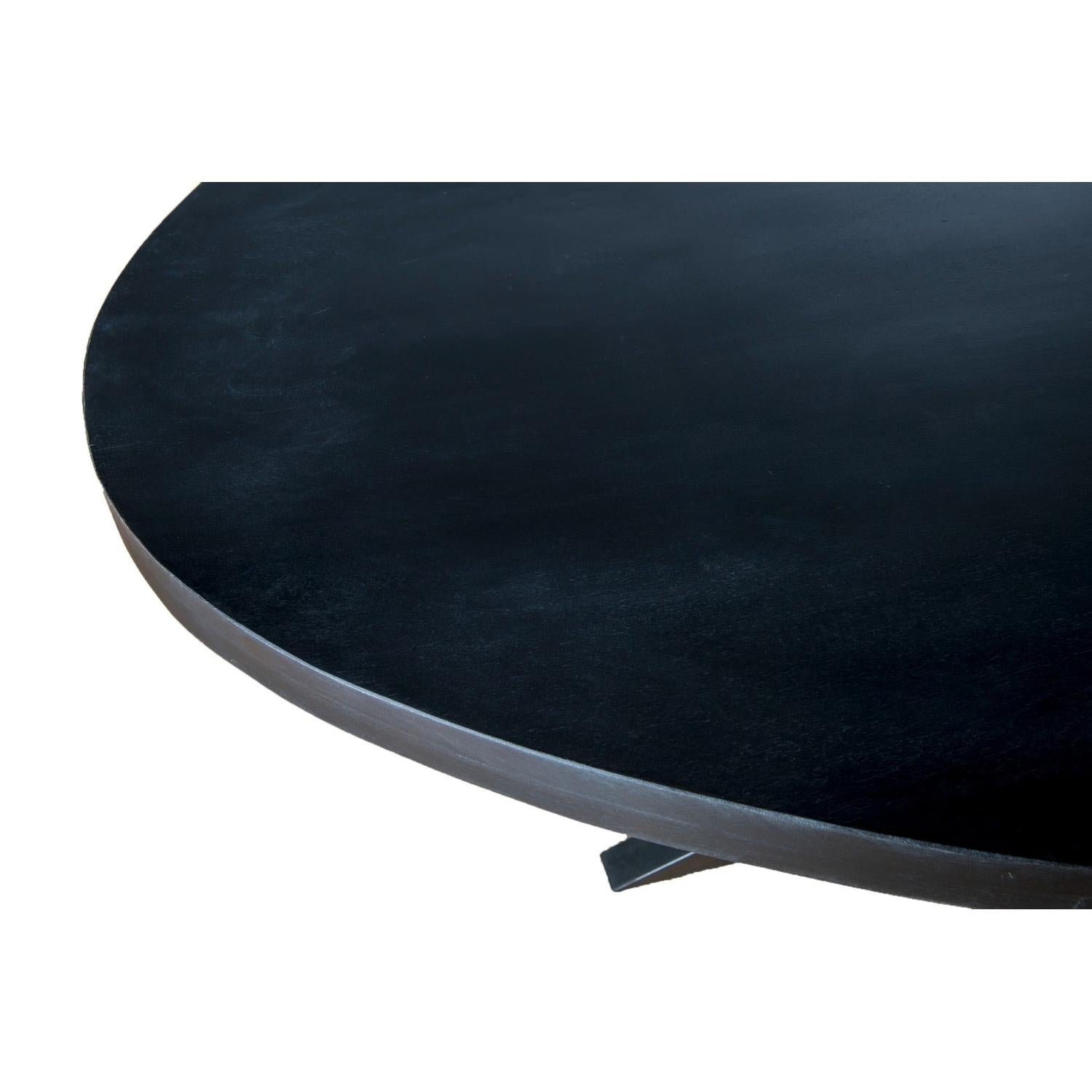Esstisch Kala Oval aus Mangoholz 210*100cm - Schwarz-Esstisch Oval-Livingfurn-le canapé