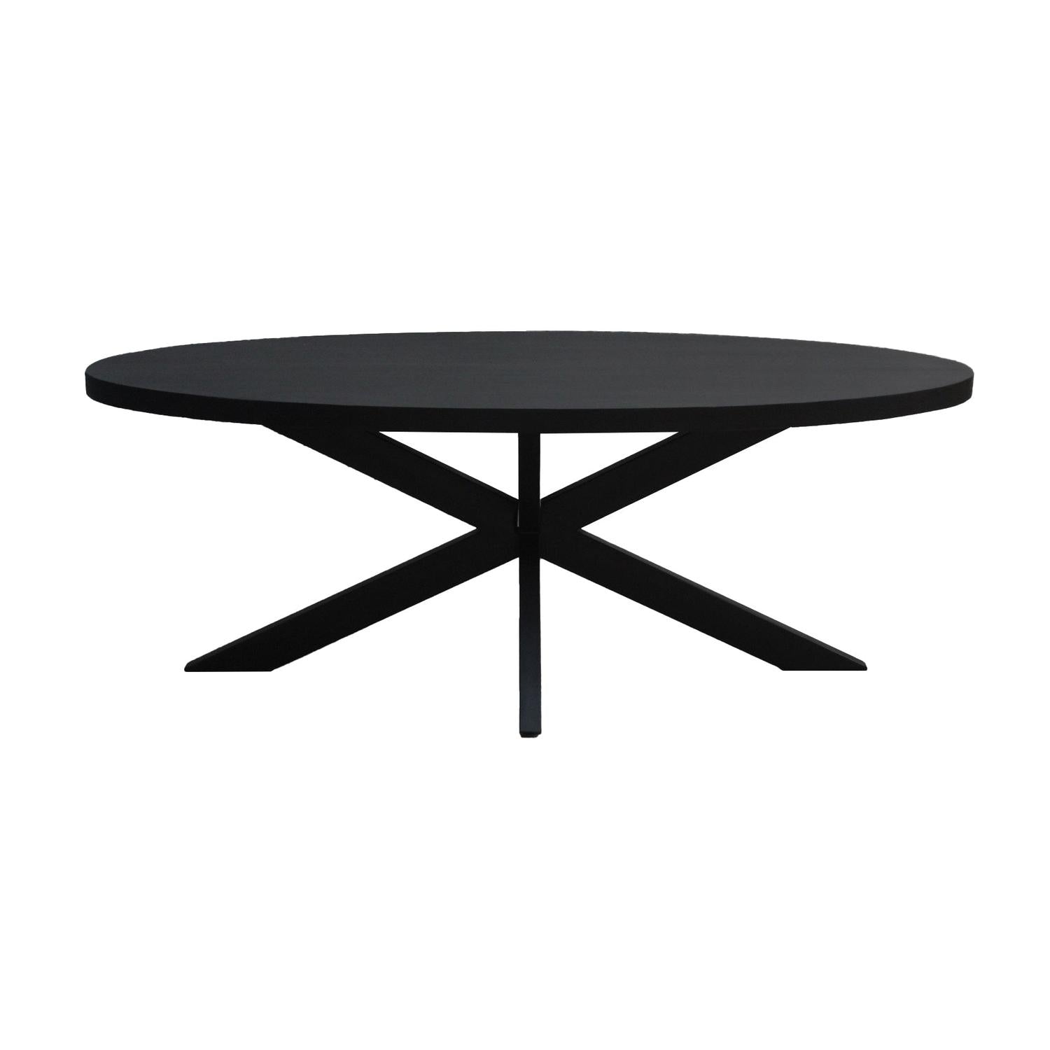 Esstisch Kala Oval aus Mangoholz 210*100cm - Schwarz-Esstische Oval-Livingfurn-le canapé