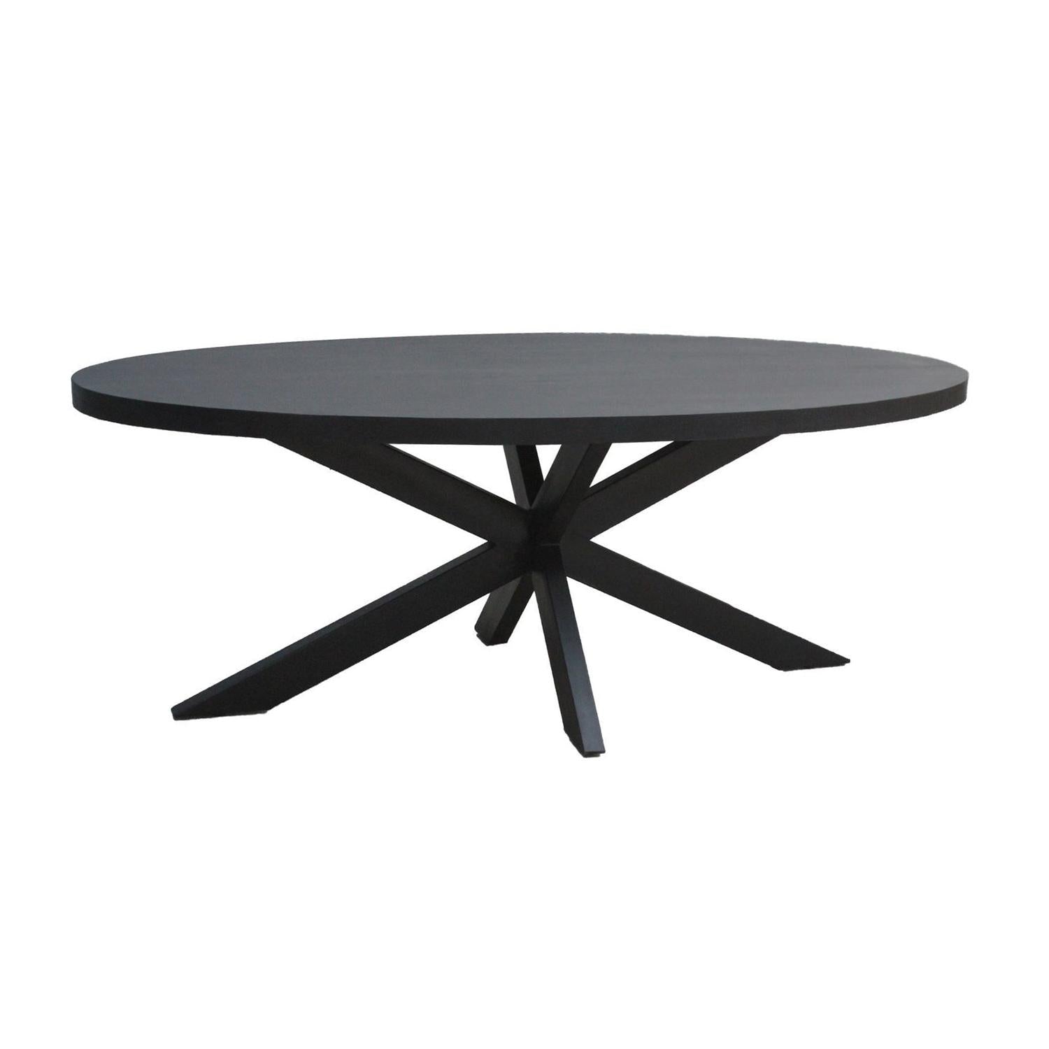 Esstisch Kala Oval aus Mangoholz 210*100cm - Schwarz-Esstische Oval-Livingfurn-le canapé