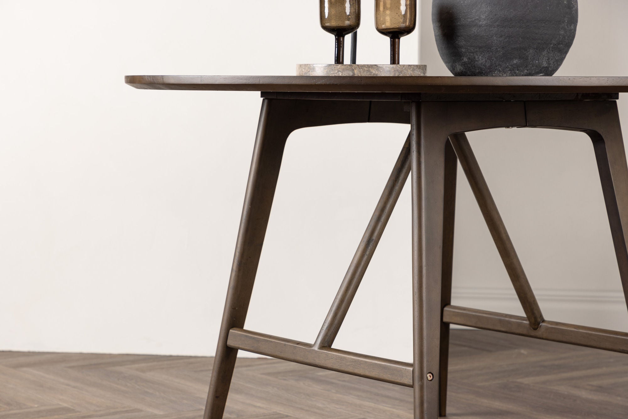 Esstisch Kaseidon Ø100cm - Dunkelbraun-Esstische Rund-Venture Home-le canapé
