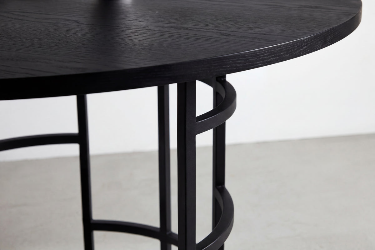 Esstisch Kopenhagen Ø140cm - Schwarz-Esstische Rund-Venture Home-le canapé