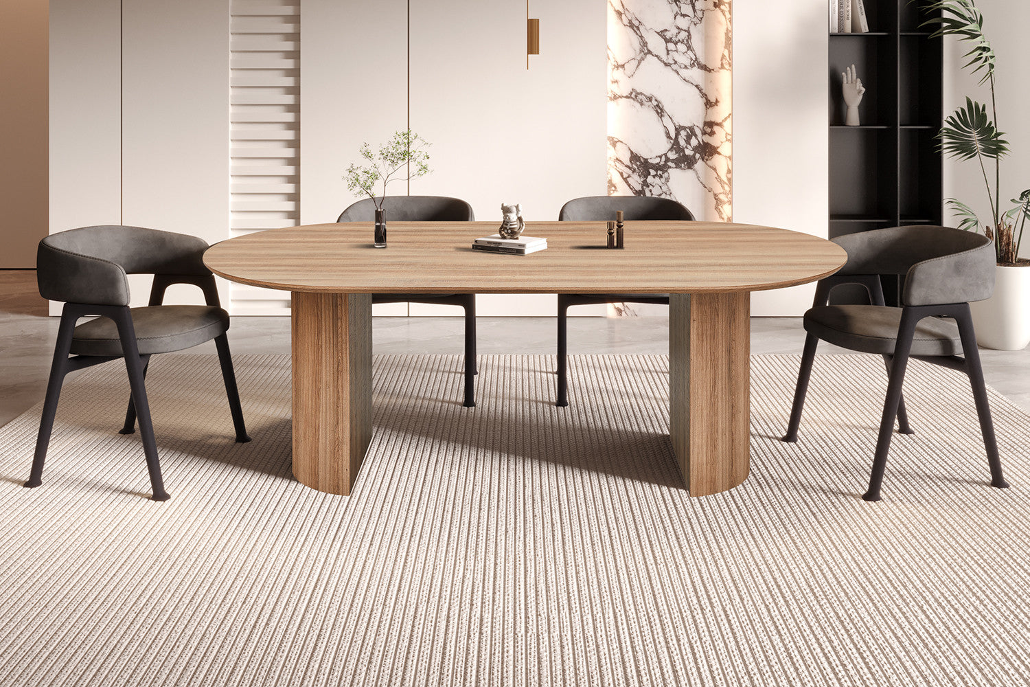 Esstisch Lagos 220cm Oval - Hellbraun-Esstisch Oval-Rousseau-le canapé